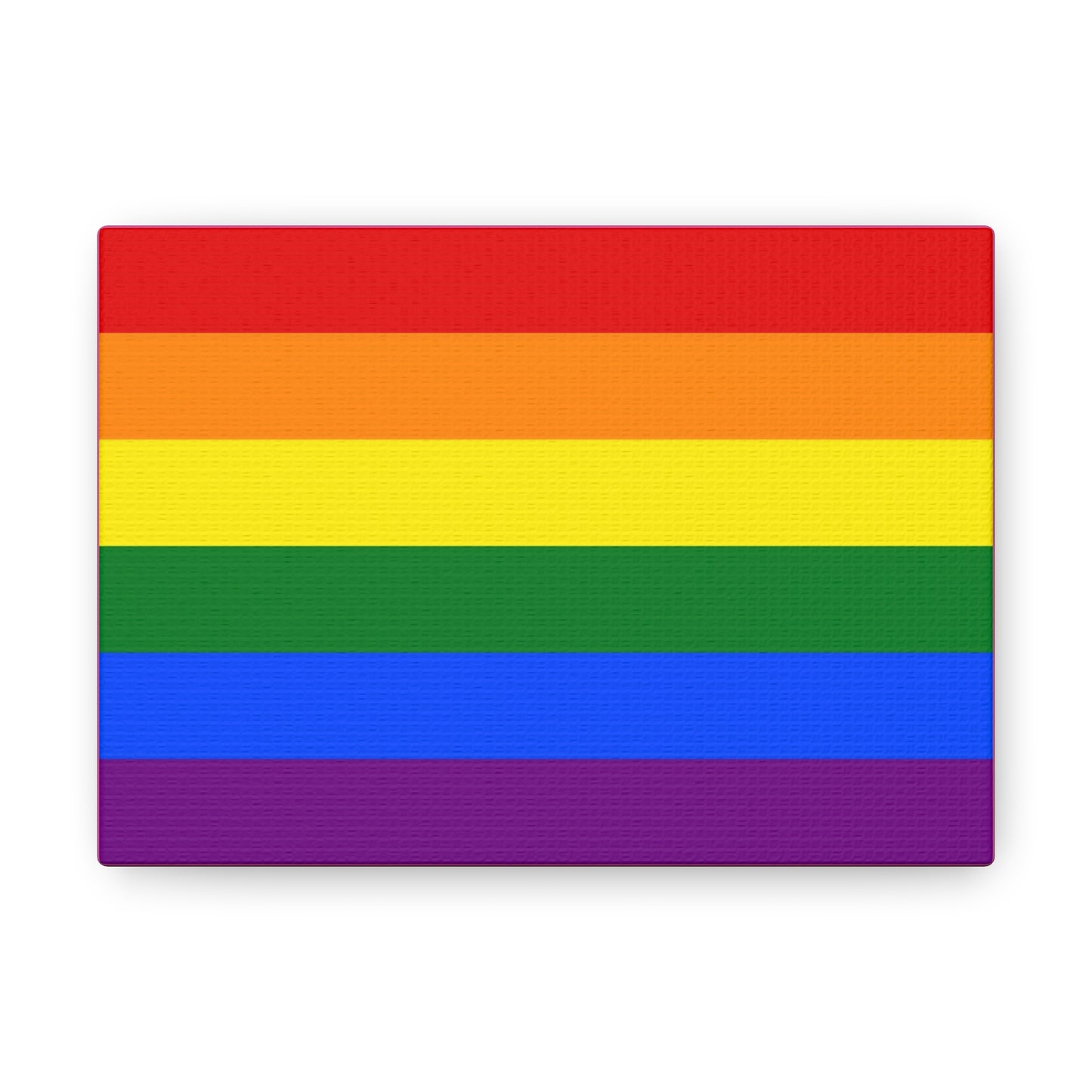Gay Pride Flag (1979) | Canvas Print | Hot Pink Sides