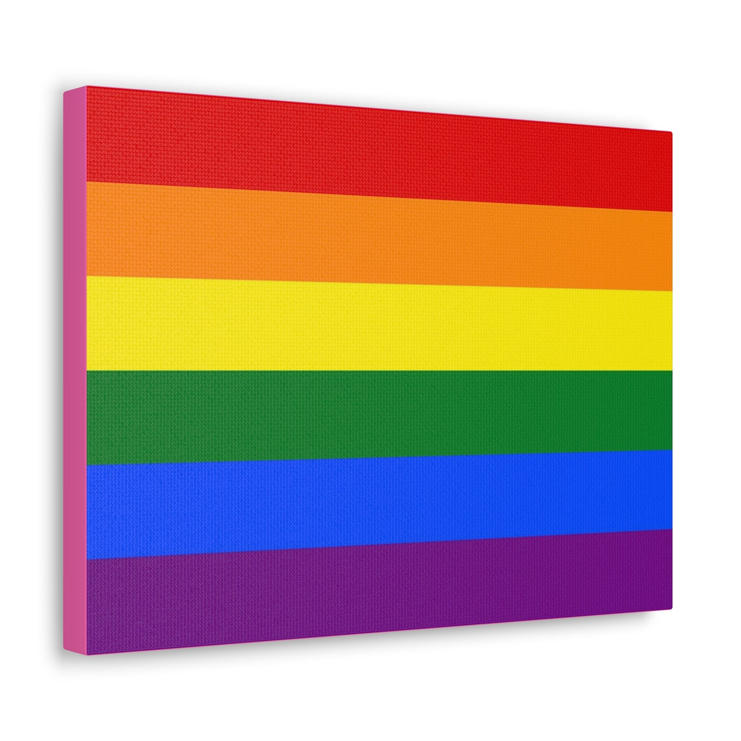 Gay Pride Flag (1979) | Canvas Print | Hot Pink Sides