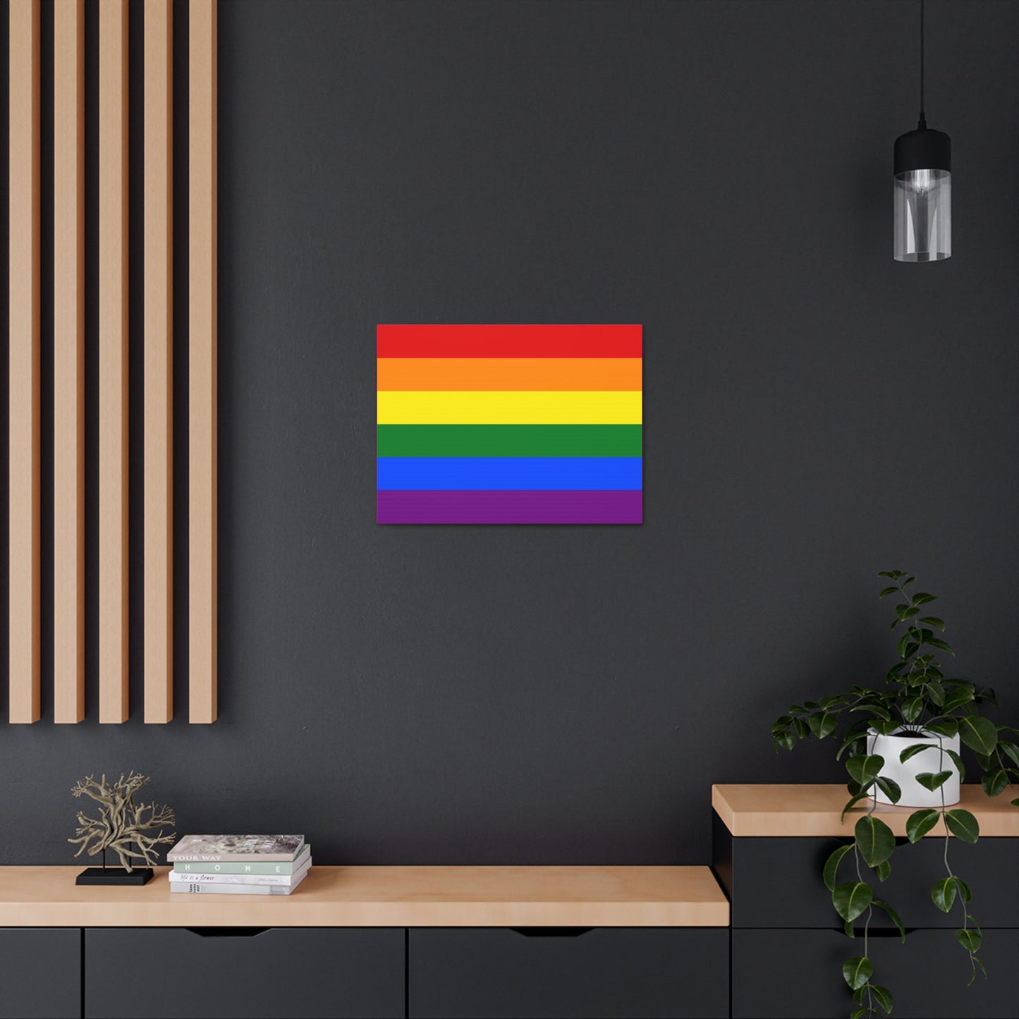 Gay Pride Flag (1979) | Canvas Print | Hot Pink Sides