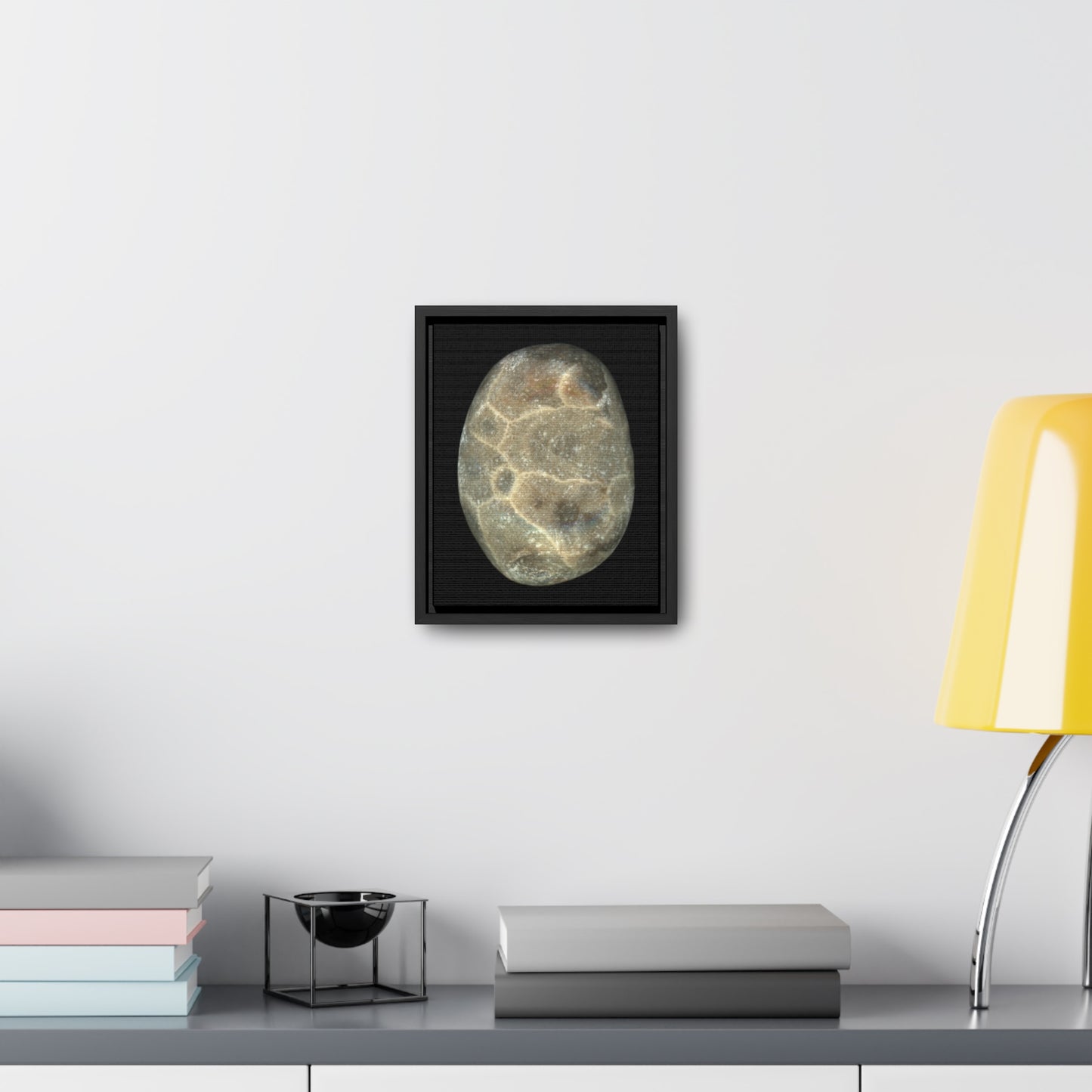 Petoskey Stone | Framed Wrap Canvas | Black Background