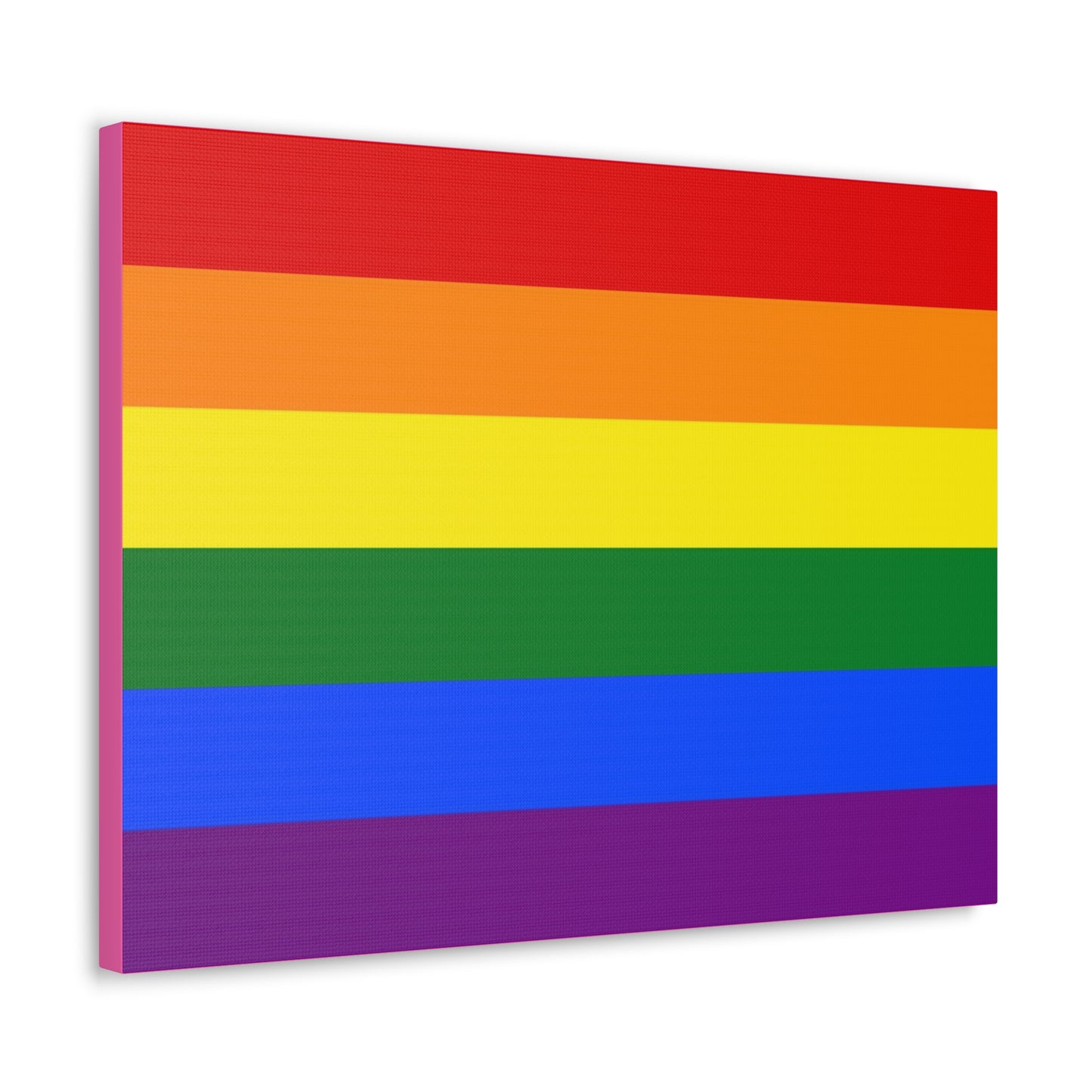 Gay Pride Flag (1979) | Canvas Print | Hot Pink Sides