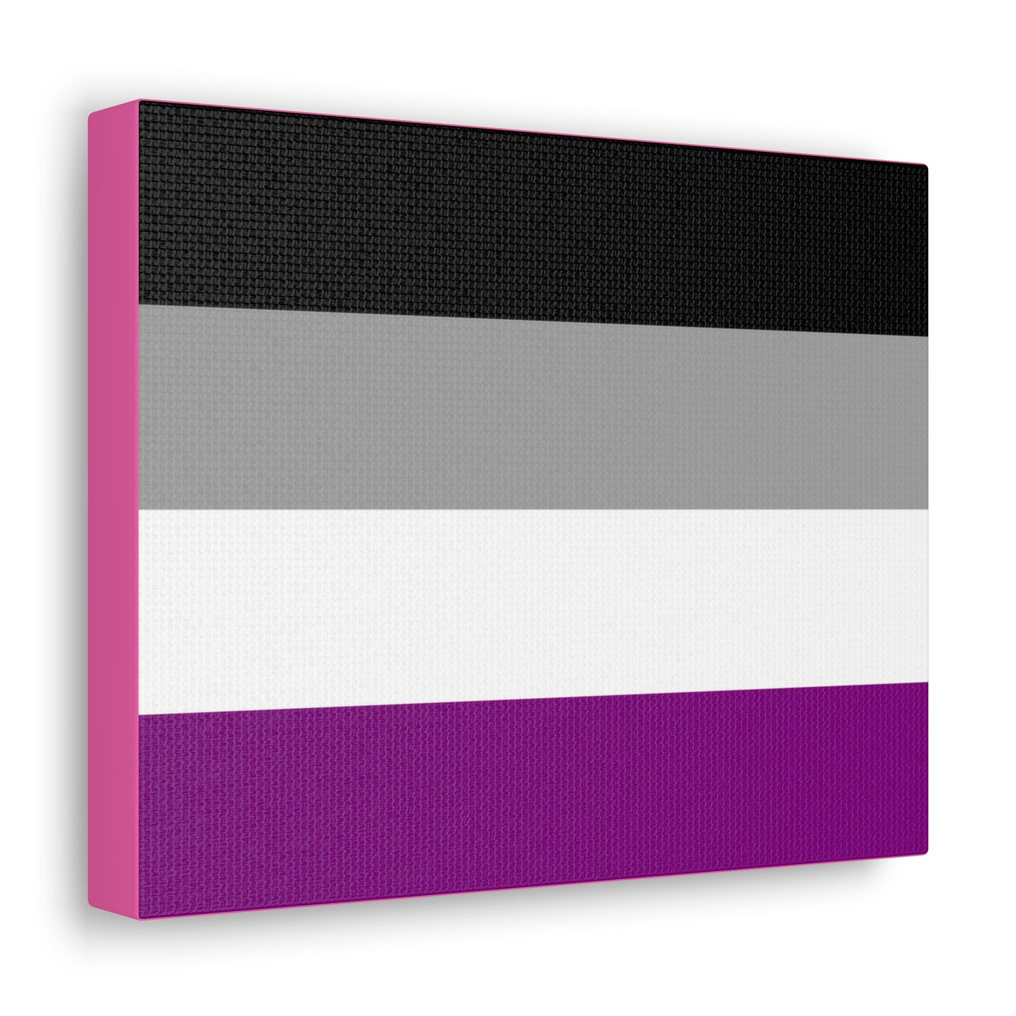 Asexual Pride Flag | Canvas Print | Hot Pink Sides