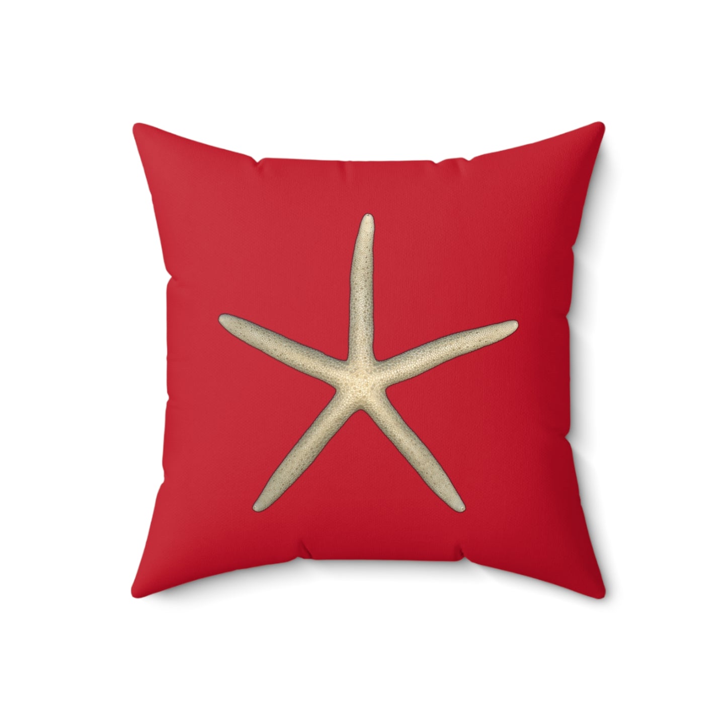 Finger Starfish Shell | Throw Pillow | Red