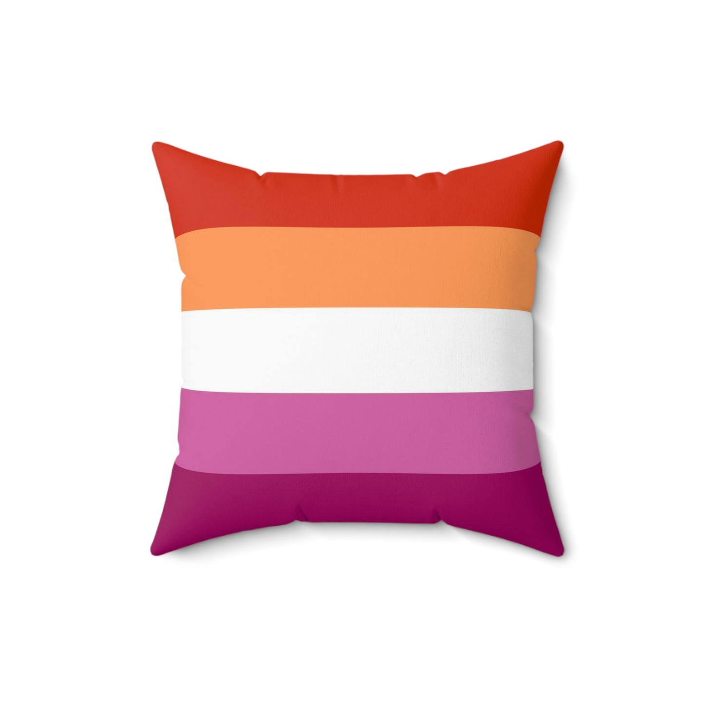 Lesbian Pride Flag 5 Stripes | Throw Pillow | Orange White Pink
