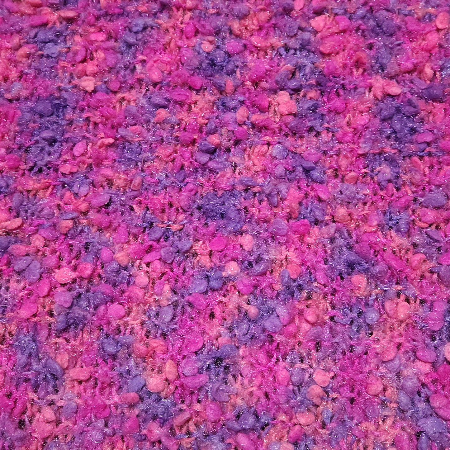 Blanket Hand-Knit | "Princess Delight" | Pink Magenta Purple