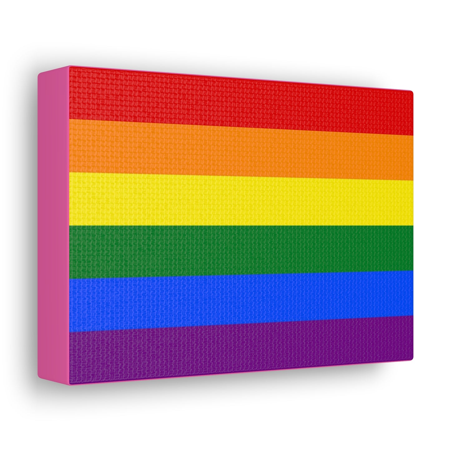 Gay Pride Flag (1979) | Canvas Print | Hot Pink Sides