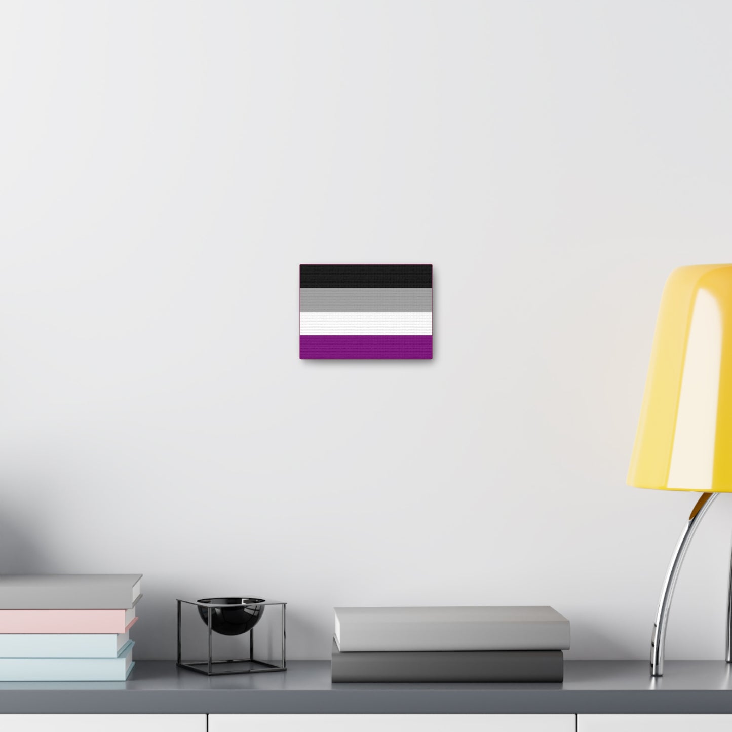 Asexual Pride Flag | Canvas Print | Hot Pink Sides