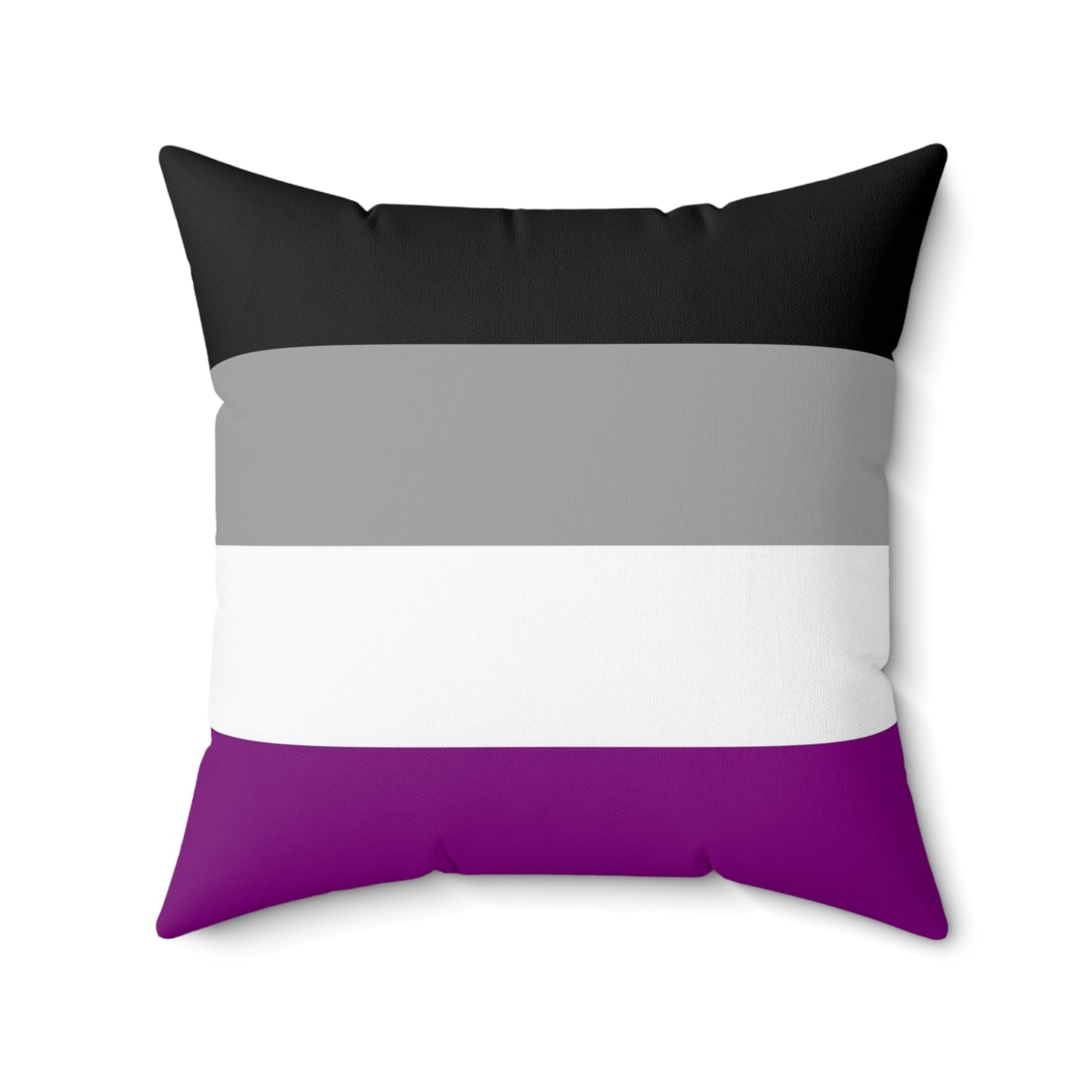 Asexual Pride Flag | Throw Pillow | Black Grey White Purple
