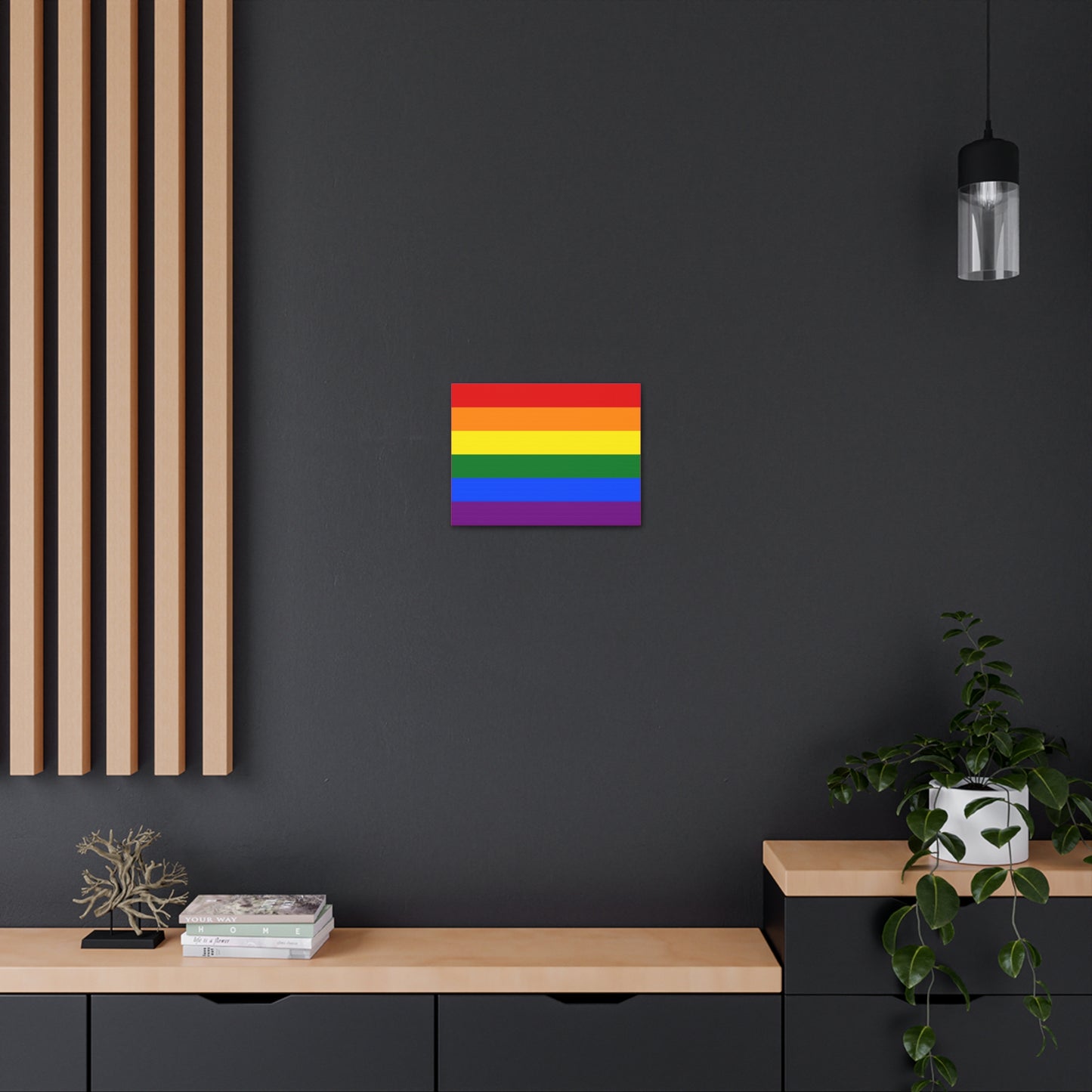 Gay Pride Flag (1979) | Canvas Print | Hot Pink Sides