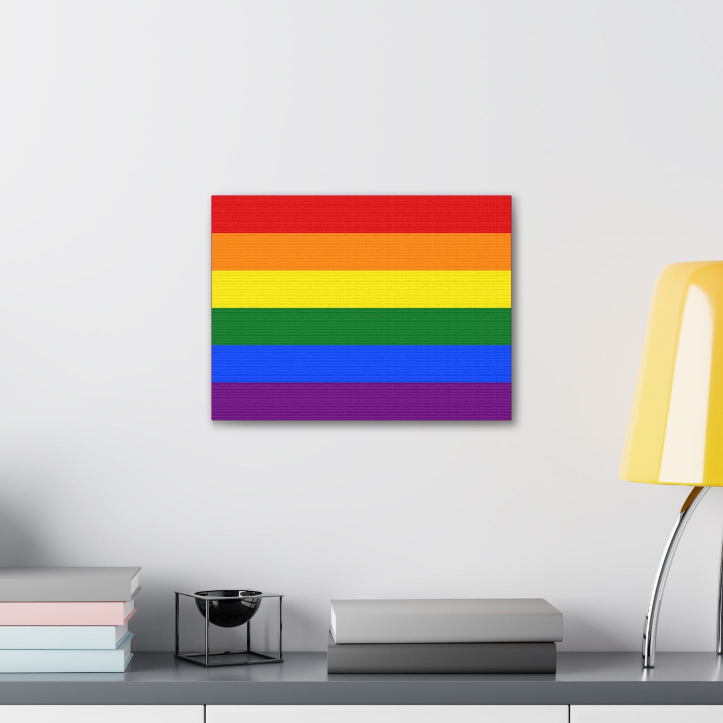Gay Pride Flag (1979) | Canvas Print | Hot Pink Sides
