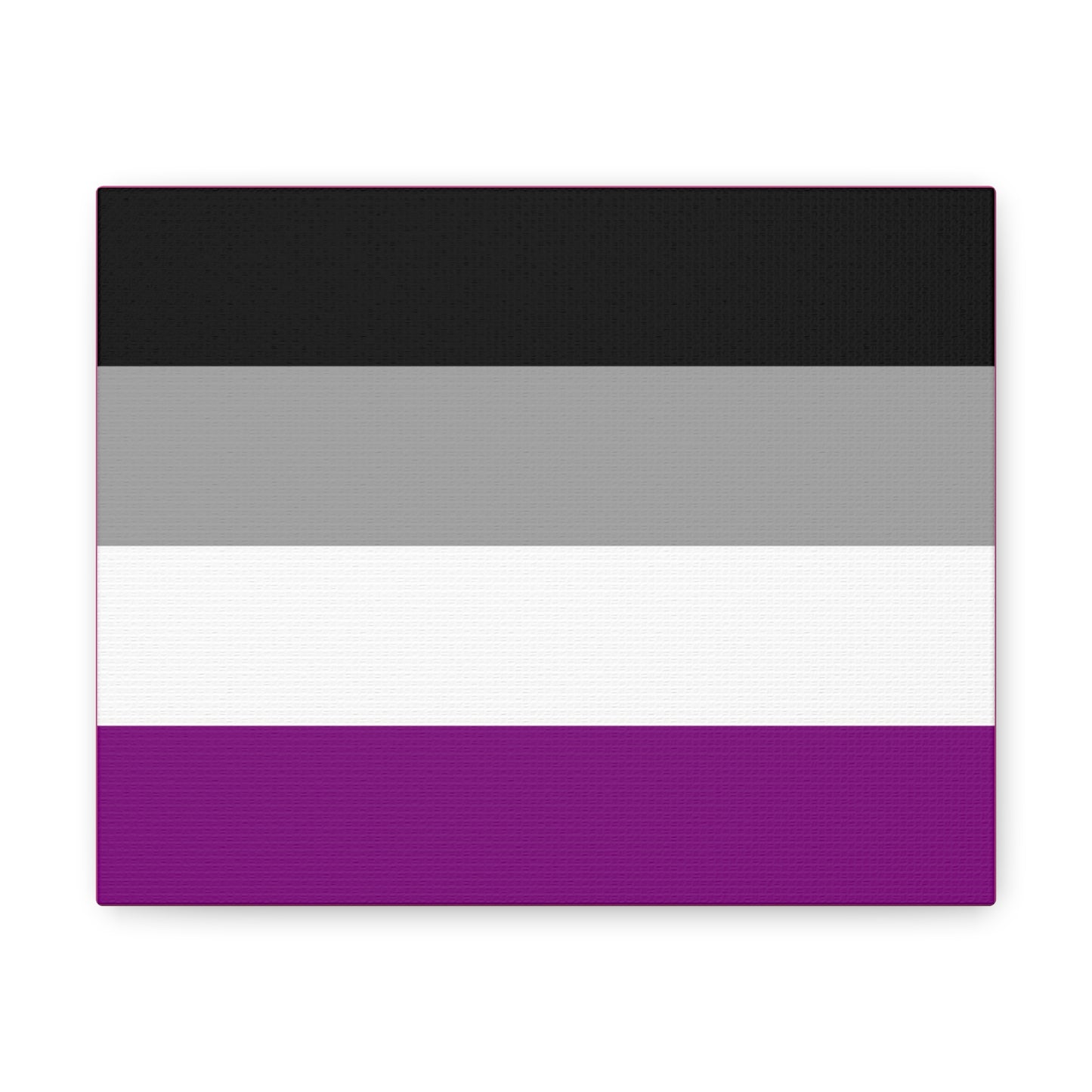 Asexual Pride Flag | Canvas Print | Hot Pink Sides