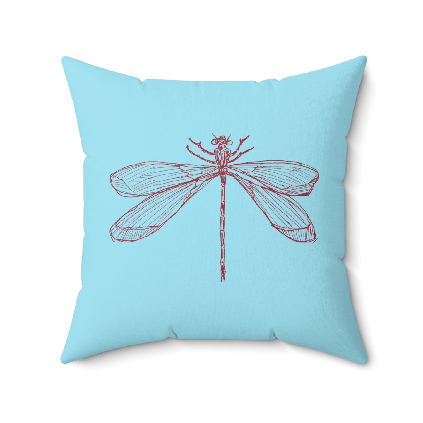 Throw Pillow | Metz & Matteo Dragonfly Logo | Sky Blue | 20x20 Cottagecore Fairycore Naturecore