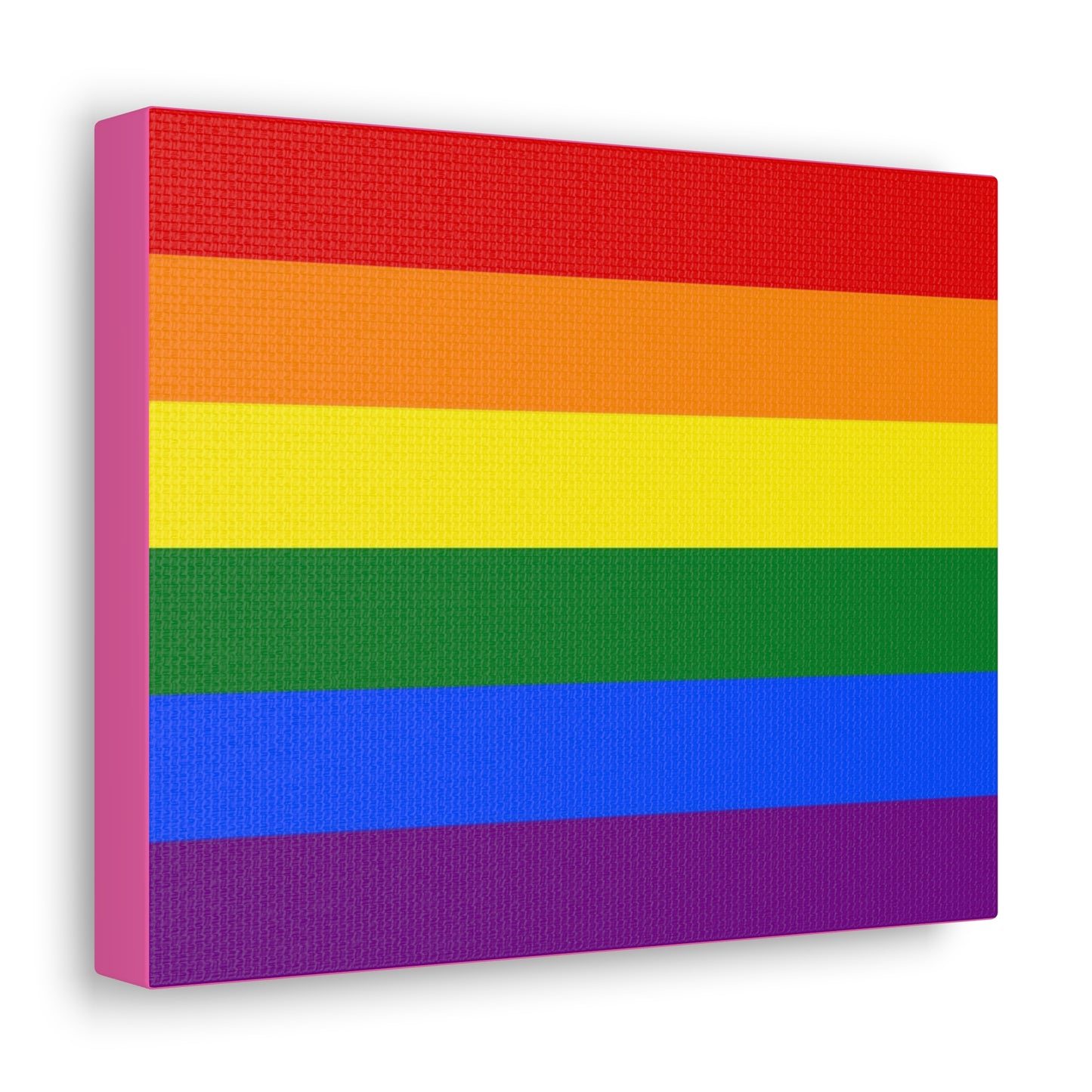 Gay Pride Flag (1979) | Canvas Print | Hot Pink Sides