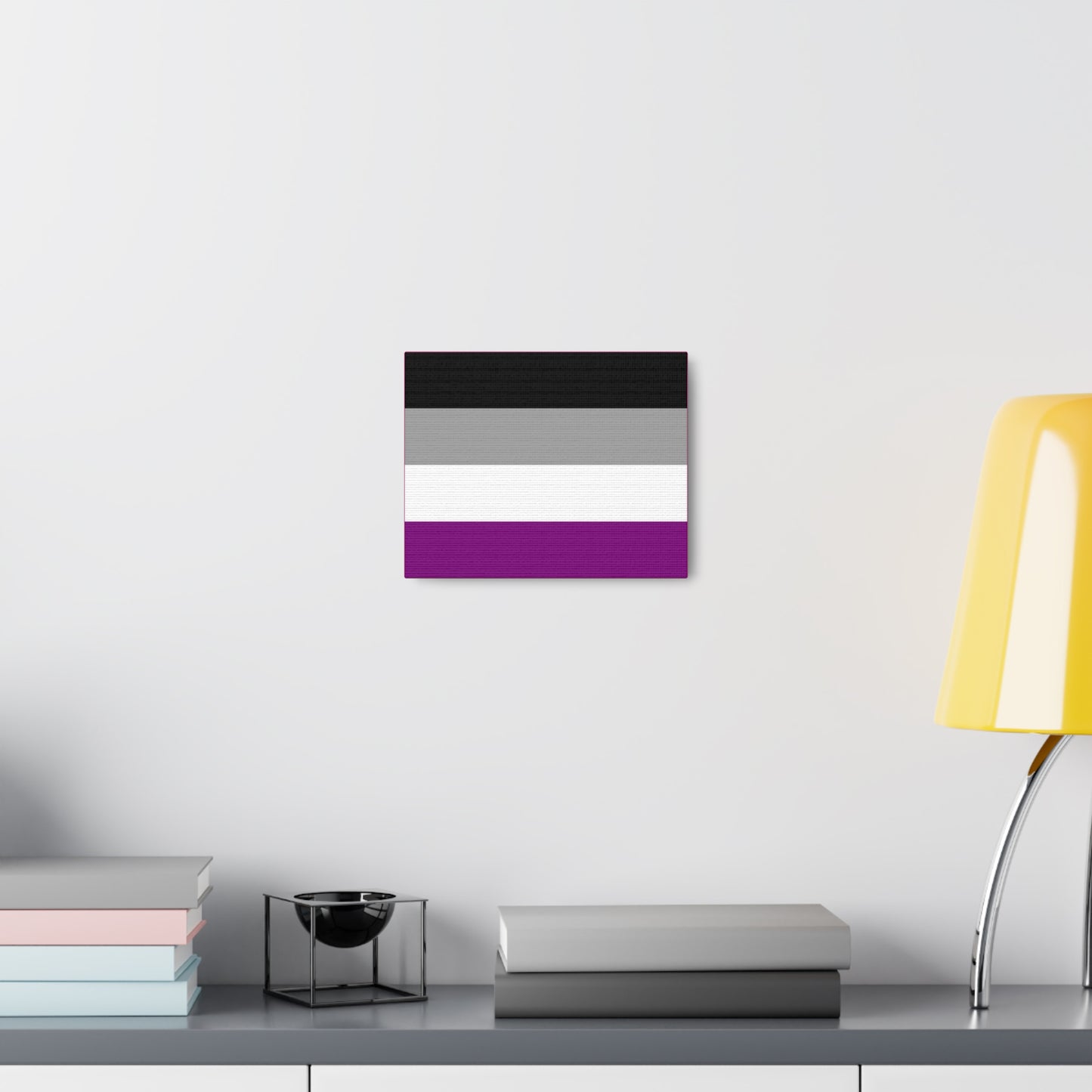 Asexual Pride Flag | Canvas Print | Hot Pink Sides