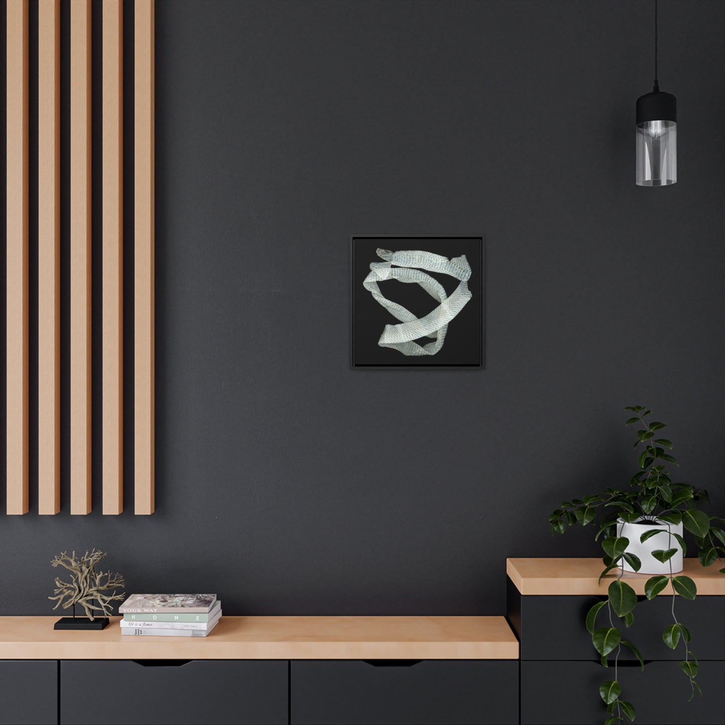 Mexican Milk Snake Shed Skin | Framed Canvas | Black Background
