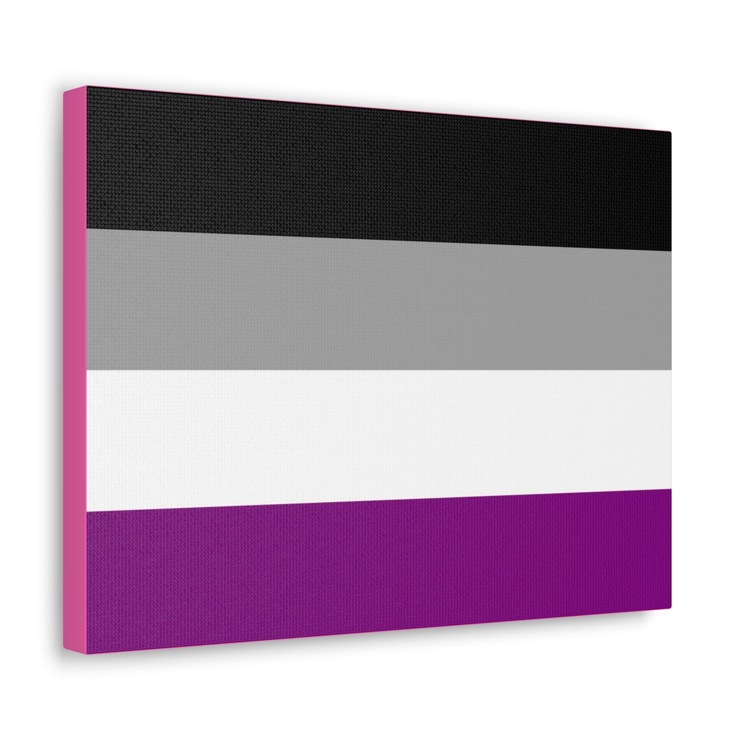 Asexual Pride Flag | Canvas Print | Hot Pink Sides