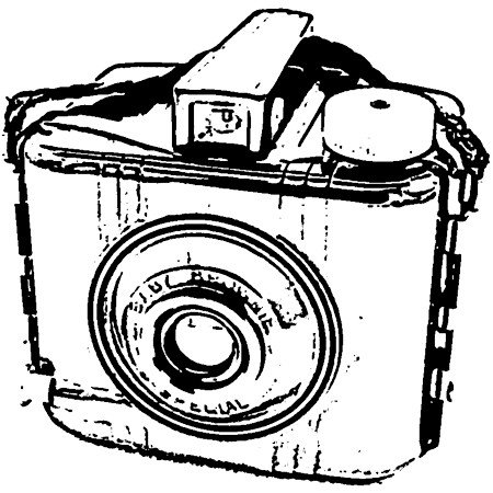 Baby Brownie Camera Logo | Pinback Buttons | 1in