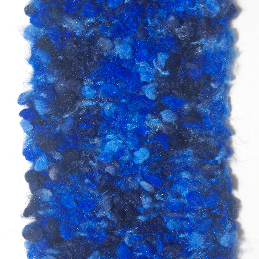 Scarf Hand-Knit Traditional | "Deep Blue Sea" | Blue