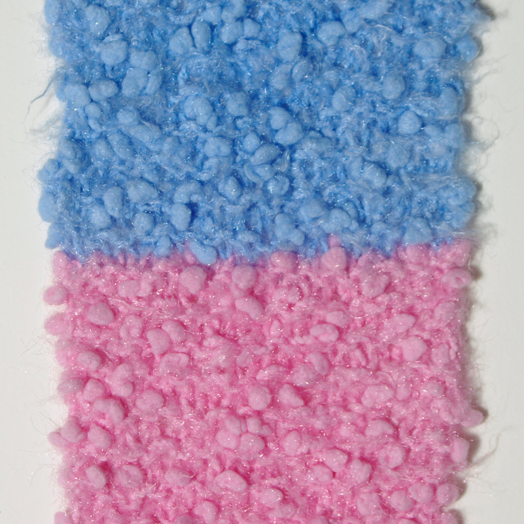 Scarf Hand-Knit Traditional | "Trans Pride" | Blue Pink Cream