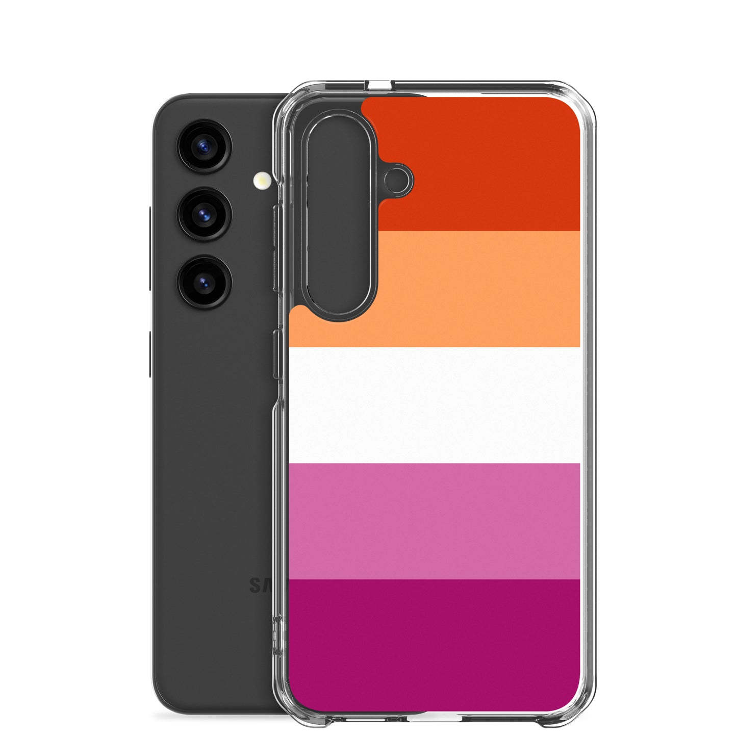Lesbian Pride Flag 5 Stripes | Samsung Case | Orange White Pink