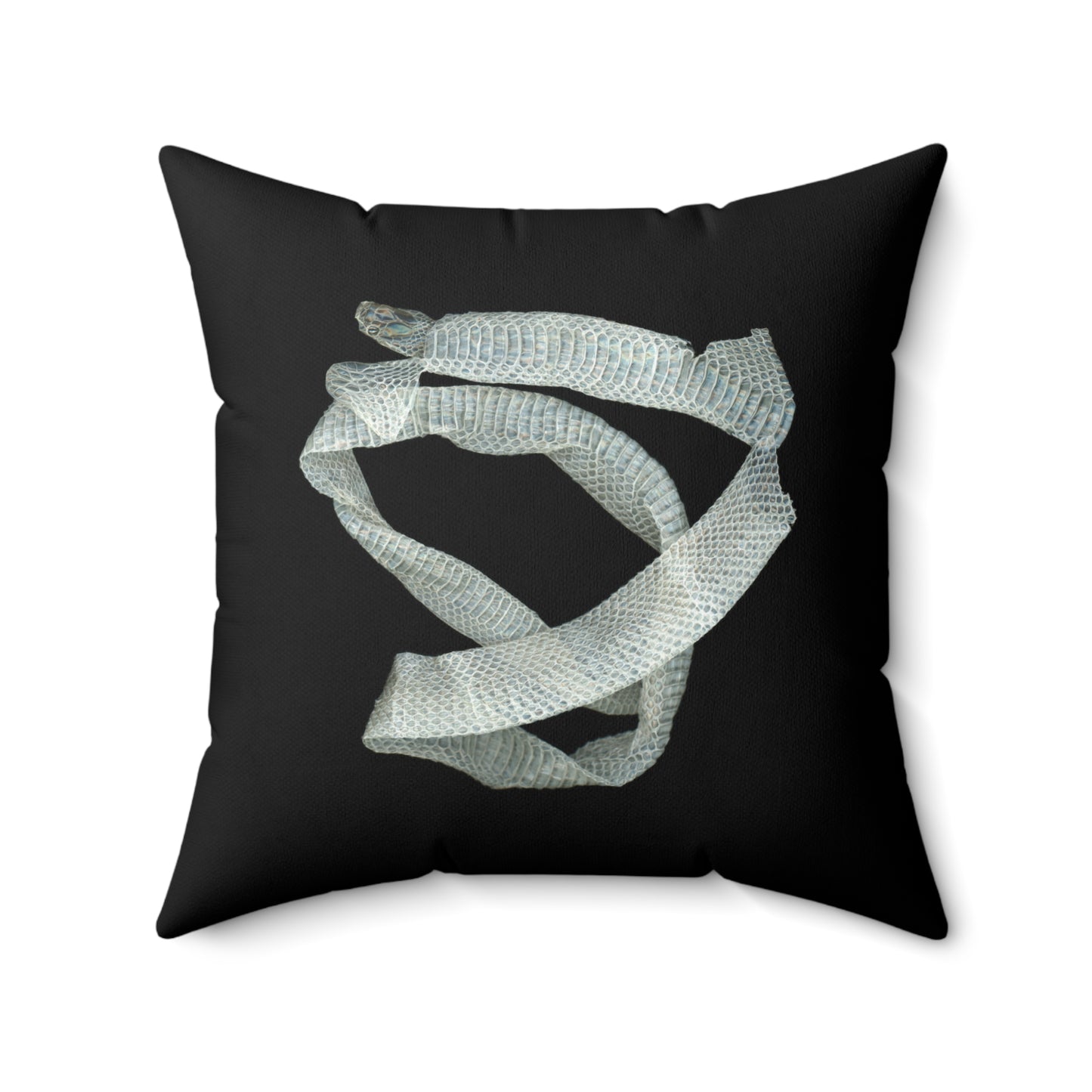 Throw Pillow | Mexican Milk Snake Shed Skin by Matteo | Black | 20x20 Dark Cottagecore Goblincore Gothic
