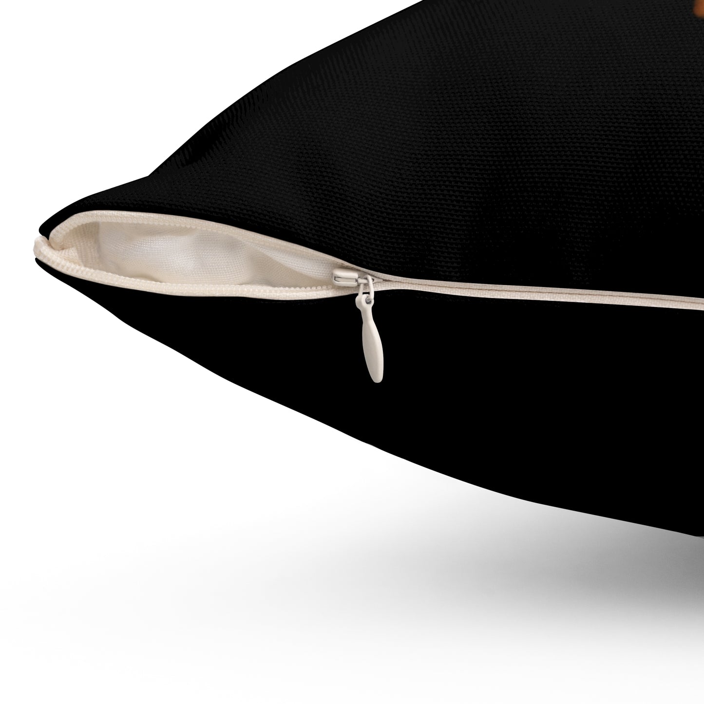Acorn | Throw Pillow | Black