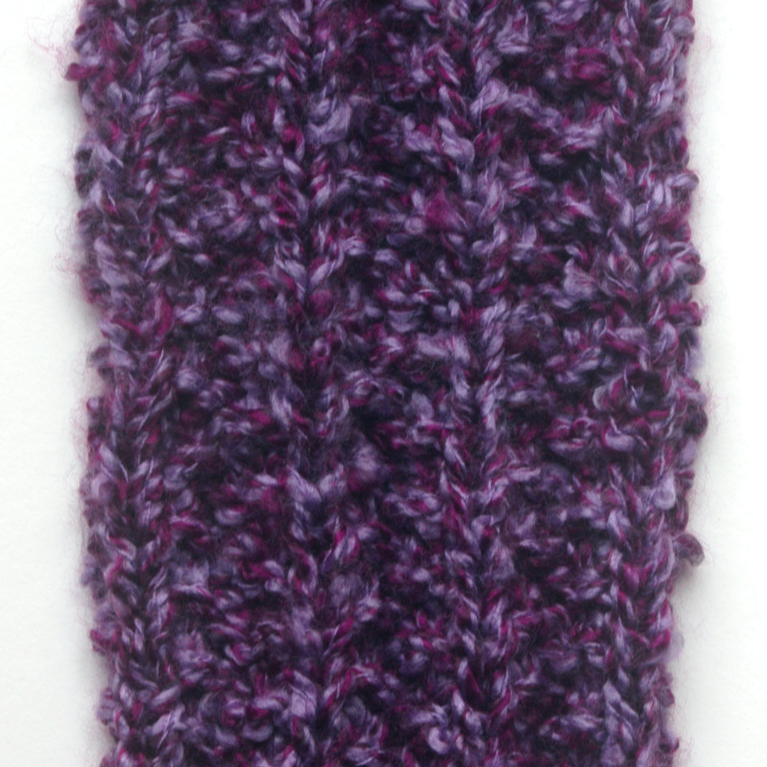 Scarf Hand-Knit Traditional | "Amethyst Dream" | Purple