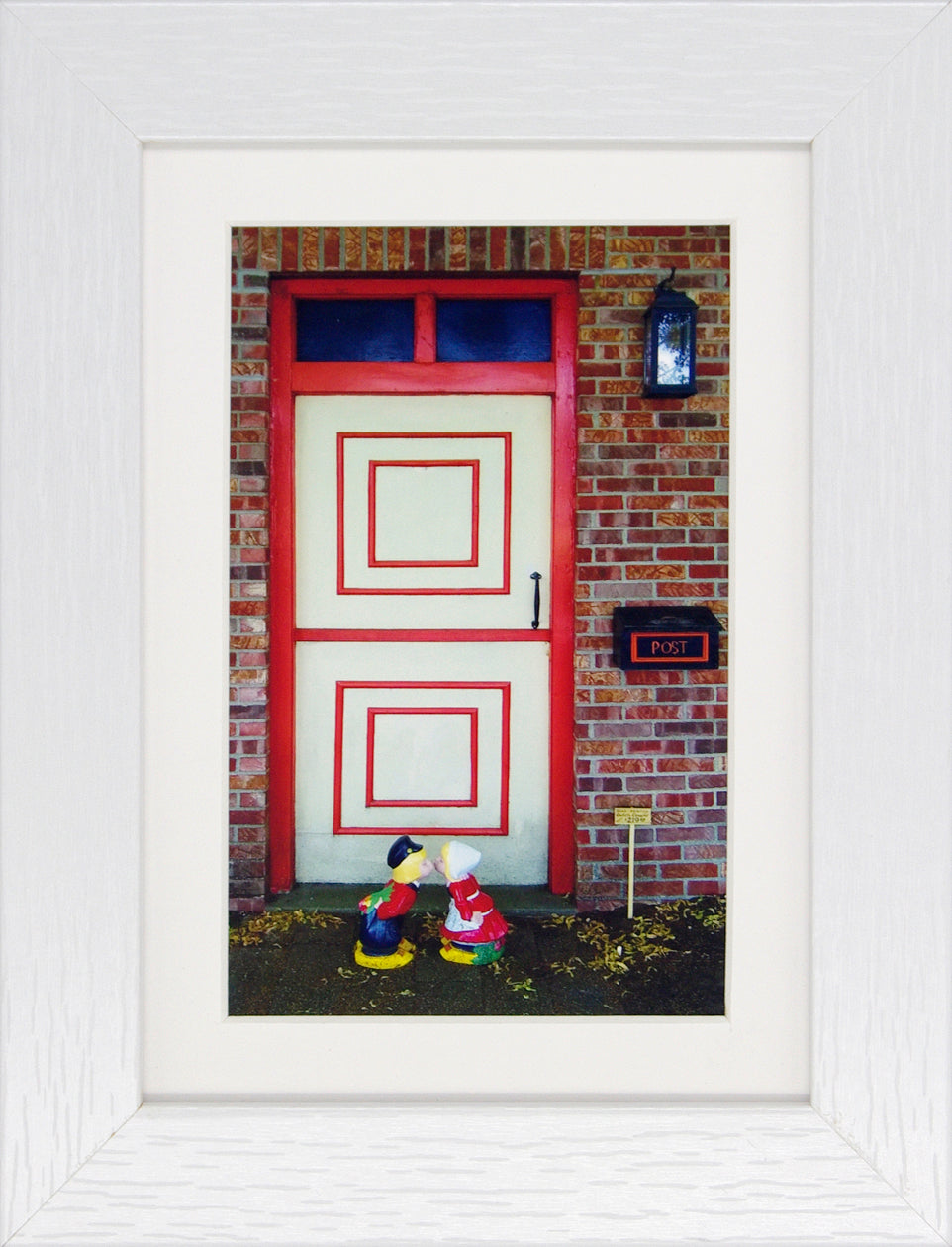 Dutch Doors series, Cream Orange Squares by Matteo