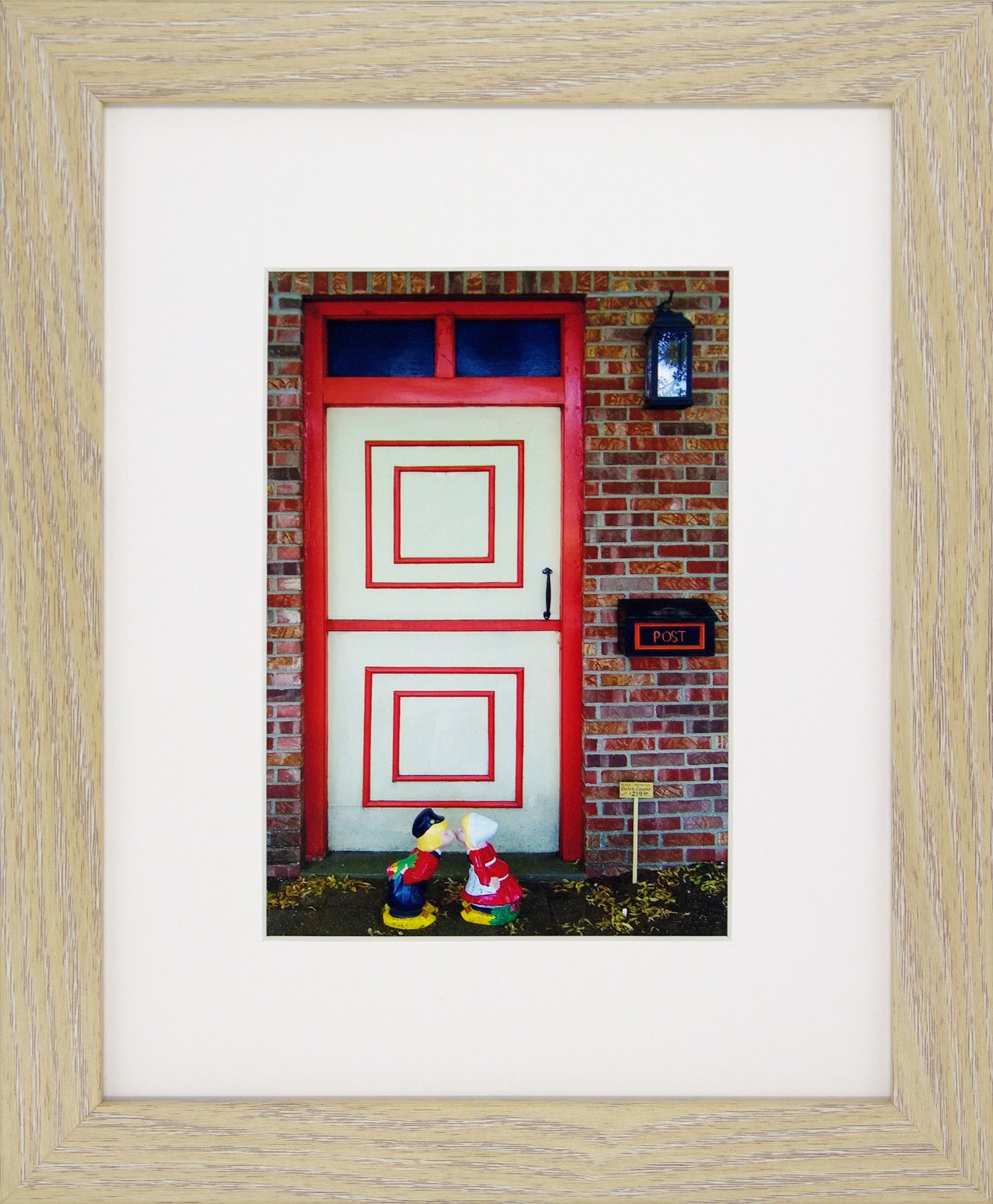 Dutch Doors series, Cream Orange Squares by Matteo