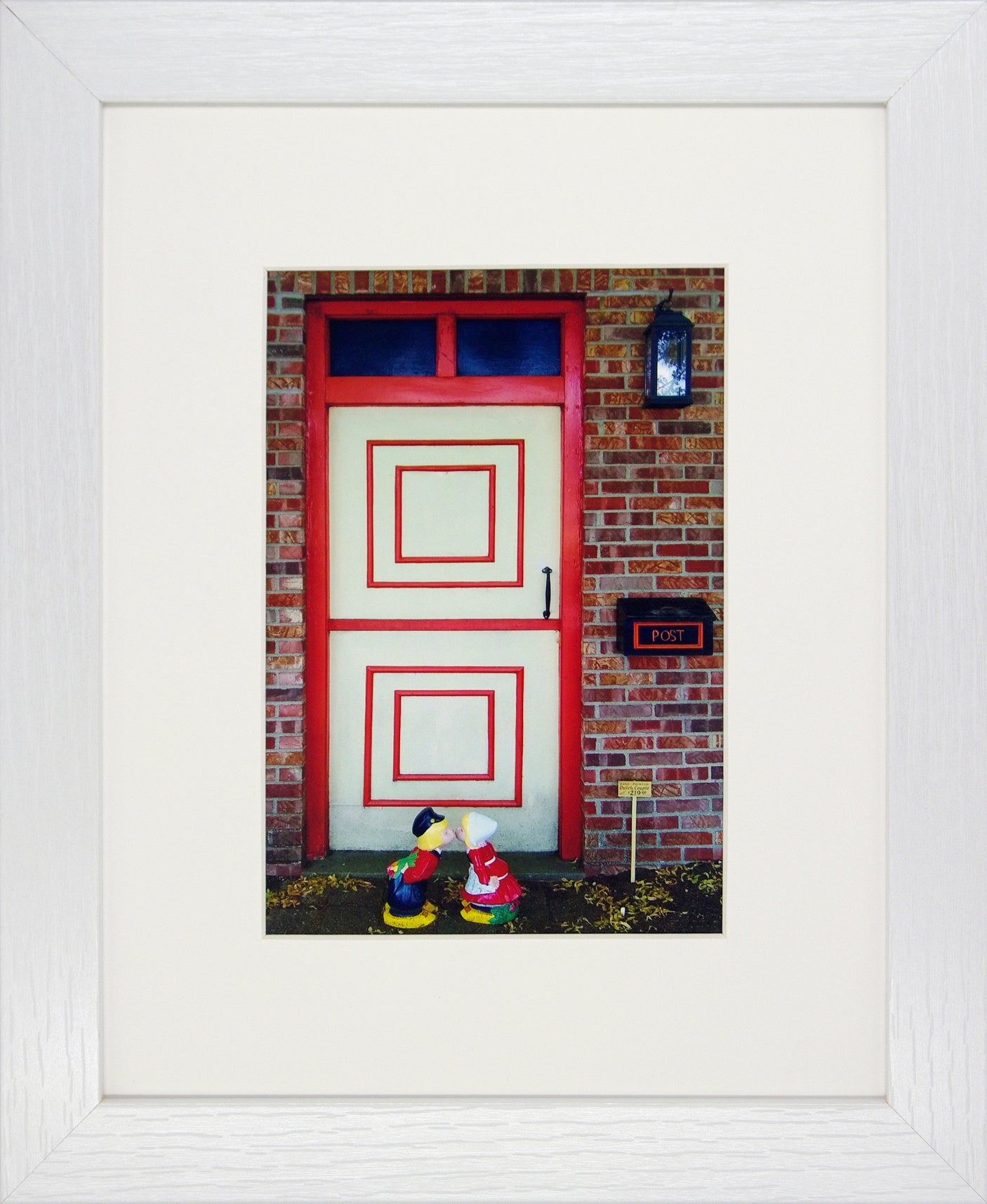 Dutch Doors series, Cream Orange Squares by Matteo