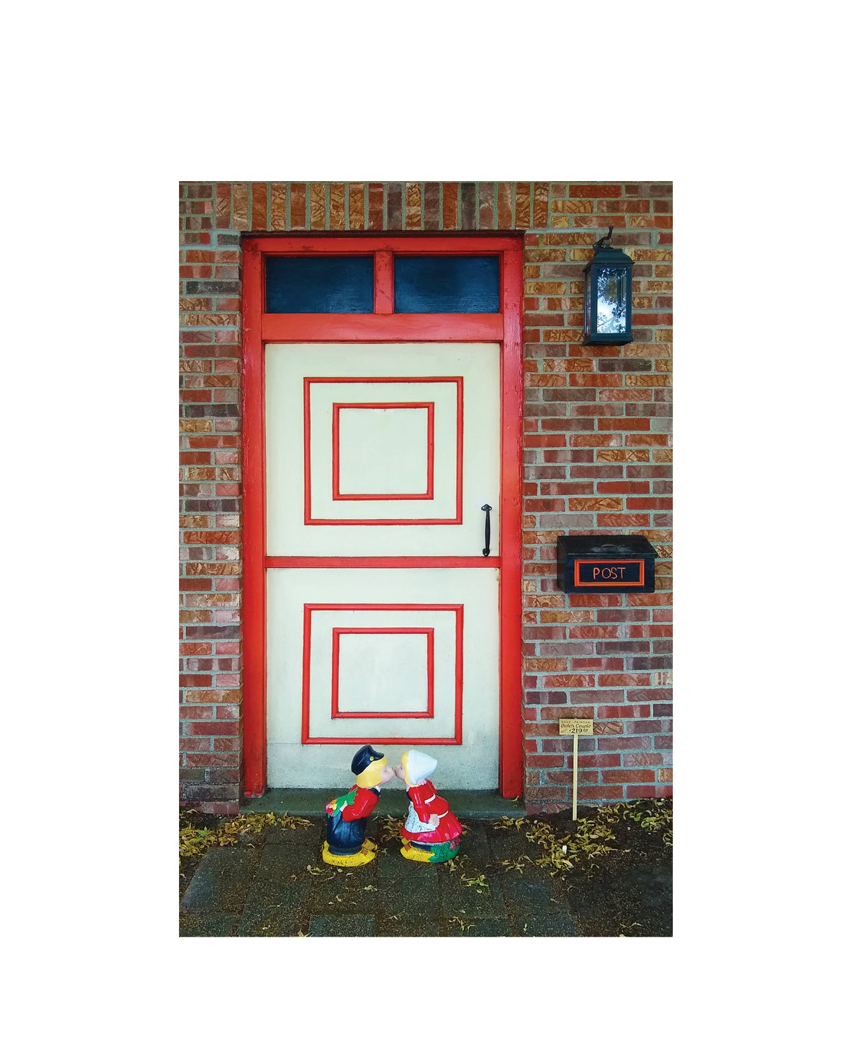 Dutch Doors series, Cream Orange Squares by Matteo