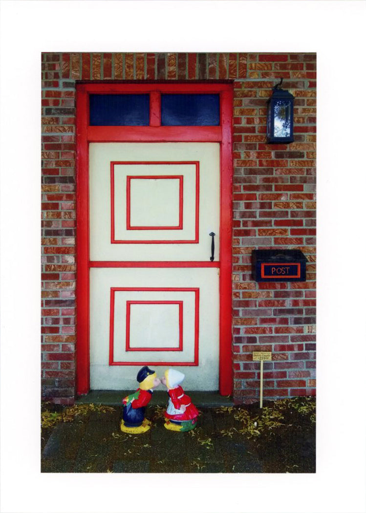 Dutch Doors series, Cream Orange Squares by Matteo