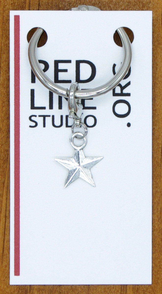Star Silver Wine Glass Charm | Zipper Pull | Stitch Marker