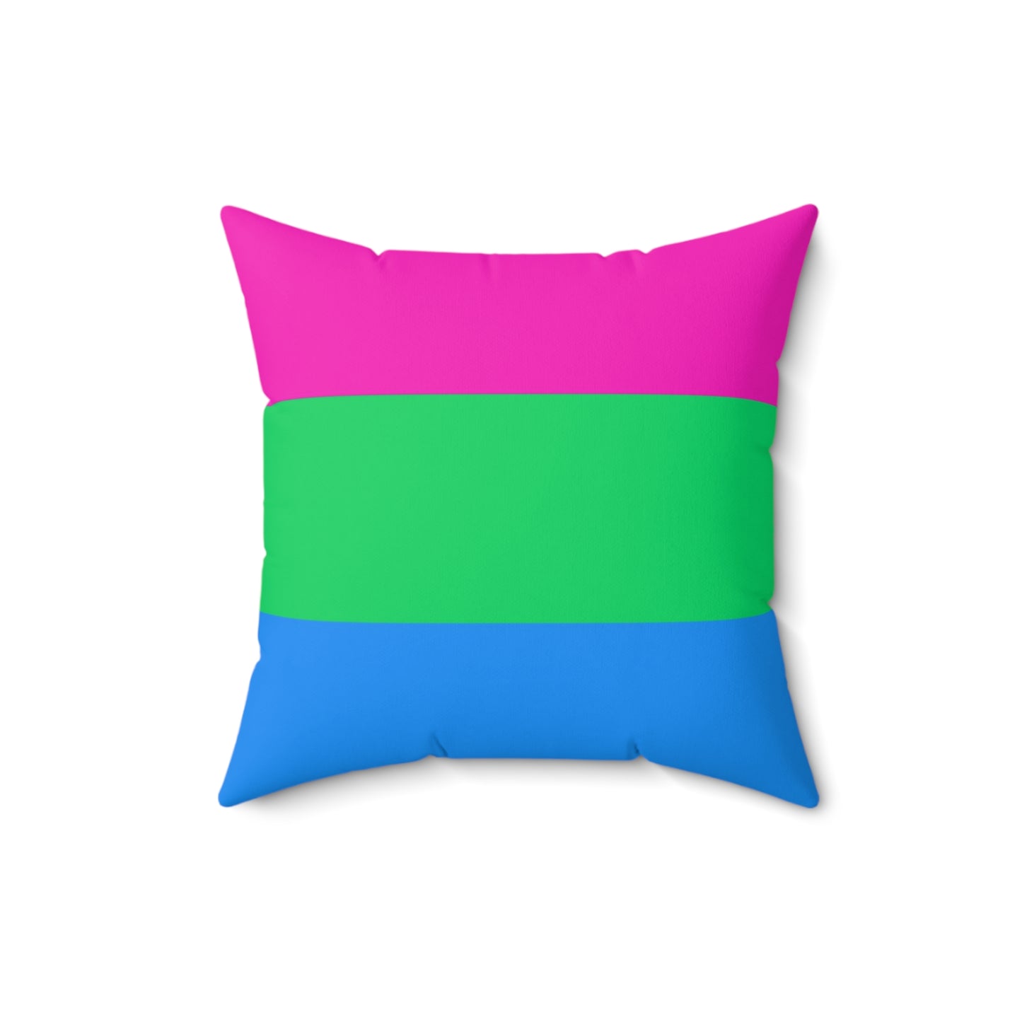 Polysexual Pride Flag | Throw Pillow | Pink Green Blue