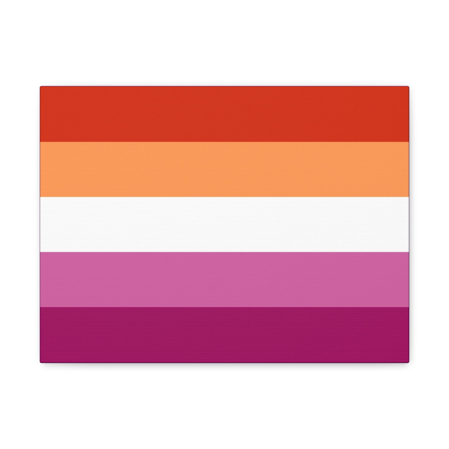 Lesbian Pride Flag 5 Stripes | Canvas Print | Lavender Sides