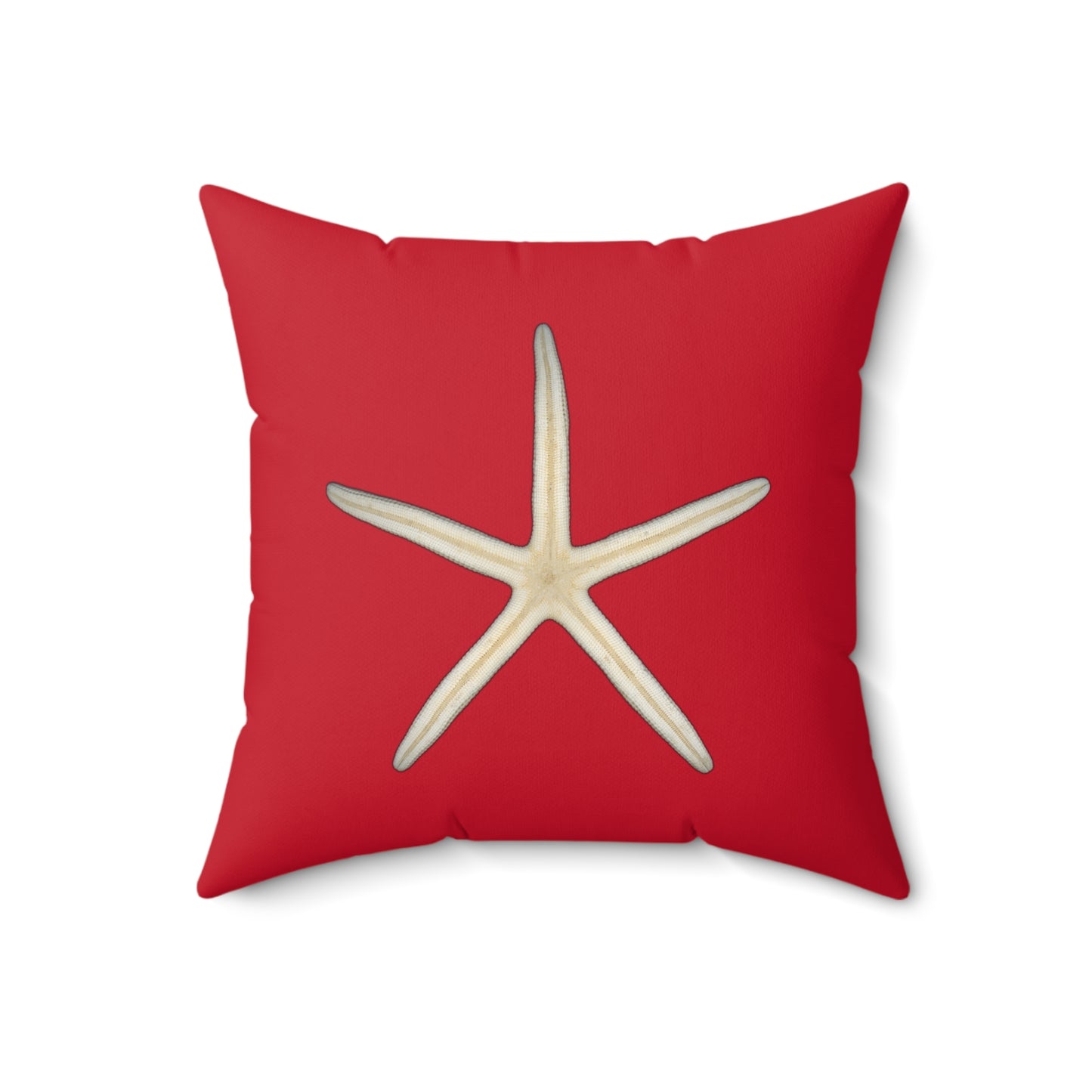 Finger Starfish Shell | Throw Pillow | Red