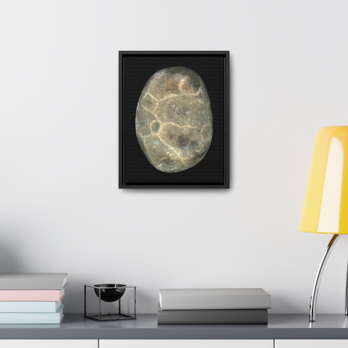Petoskey Stone | Framed Wrap Canvas | Black Background