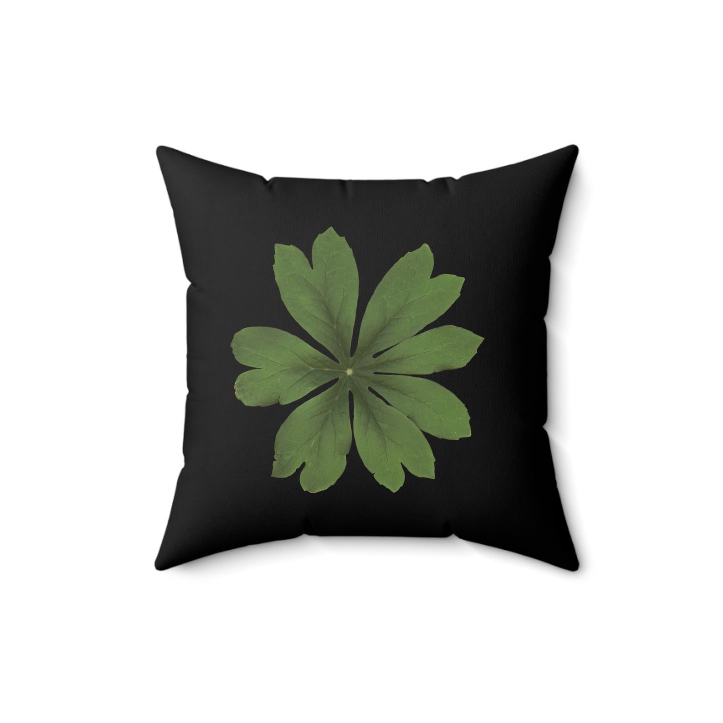 Mayapple, Podophyllum | Throw Pillow | Black