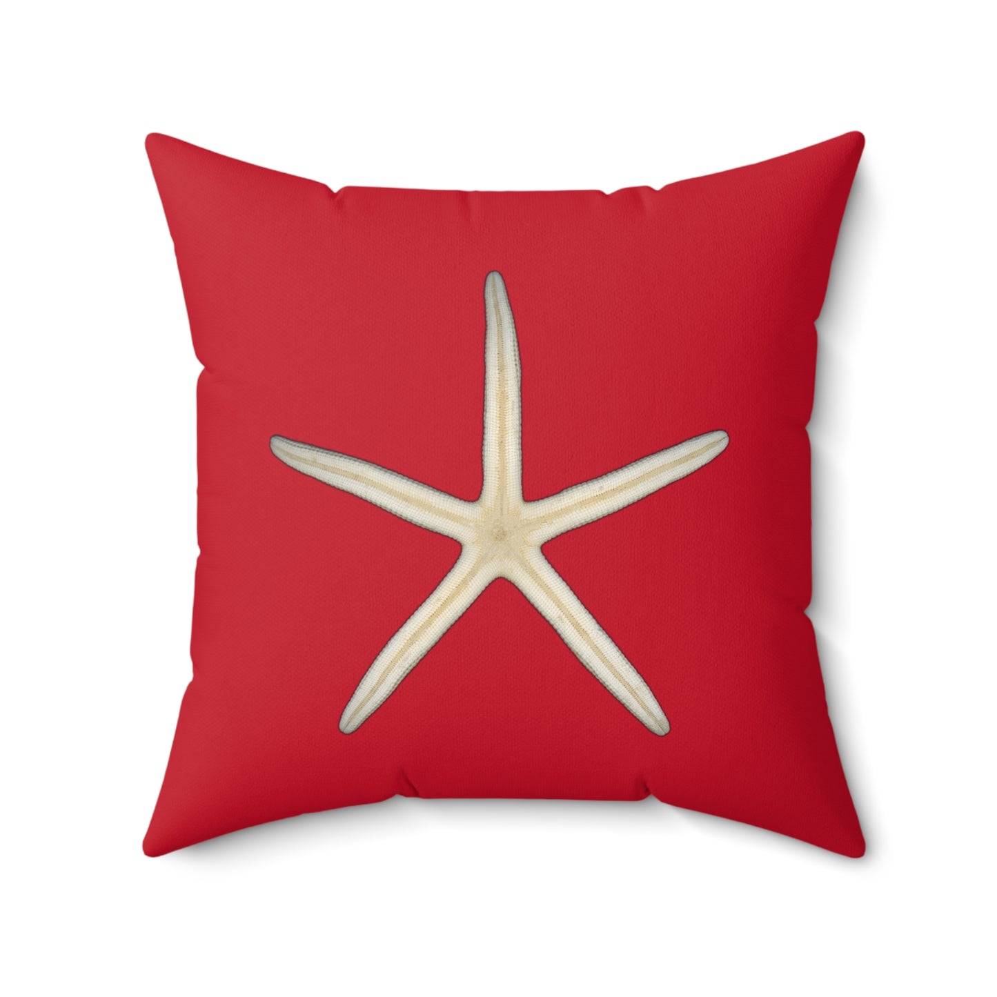 Finger Starfish Shell | Throw Pillow | Red