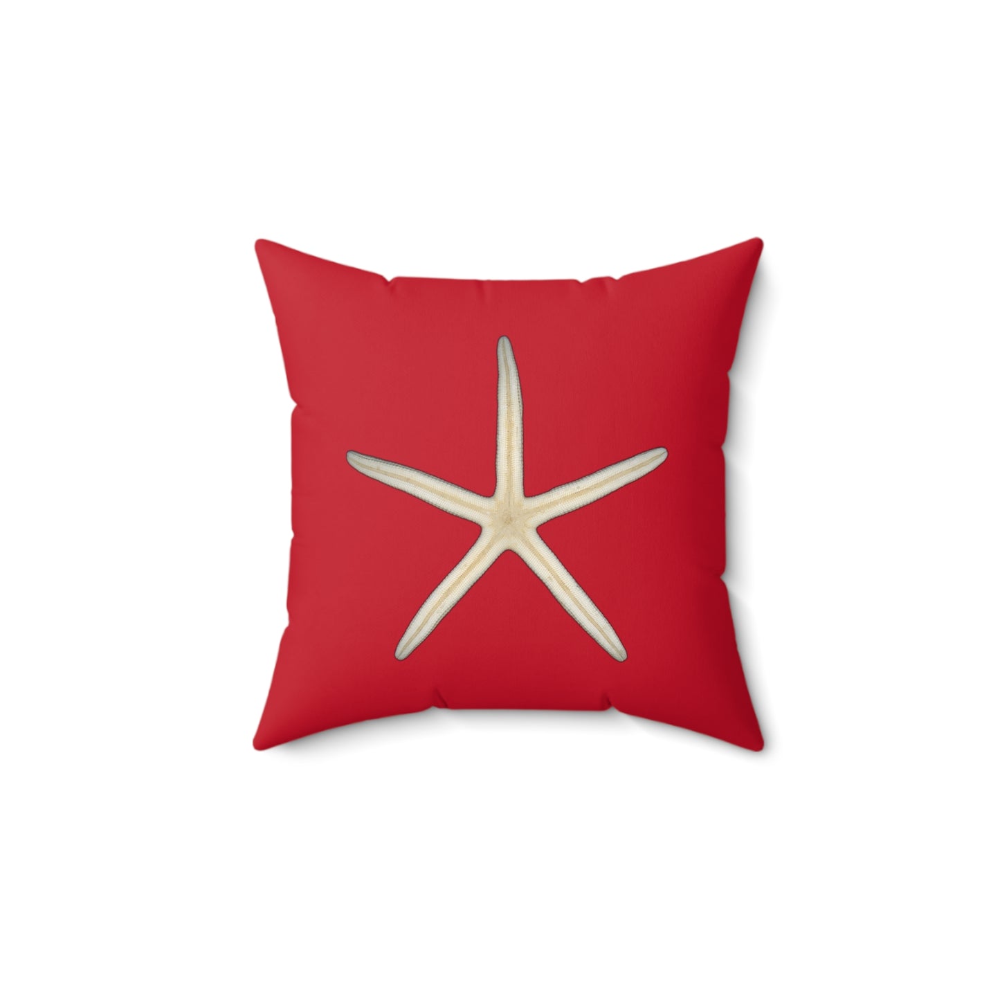 Finger Starfish Shell | Throw Pillow | Red