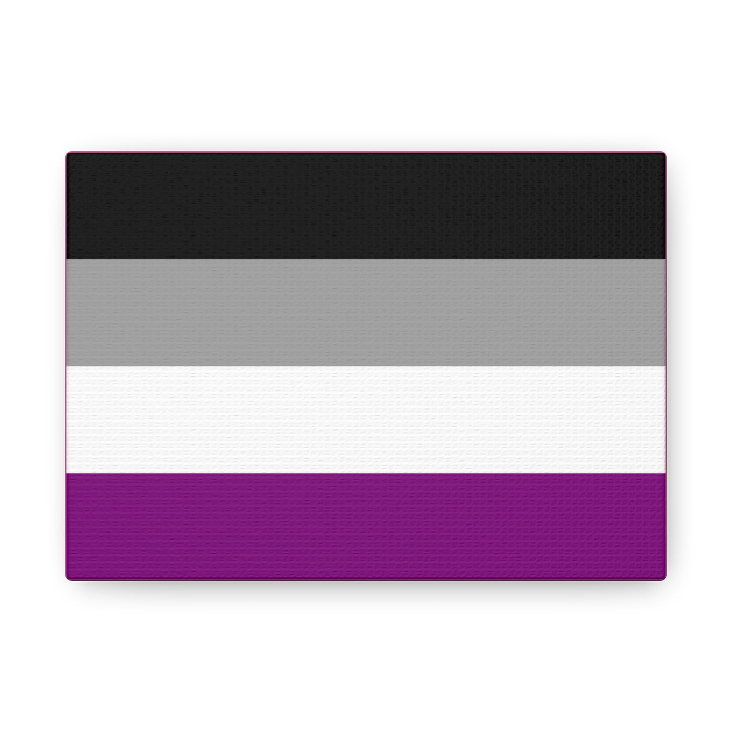 Asexual Pride Flag | Canvas Print | Hot Pink Sides
