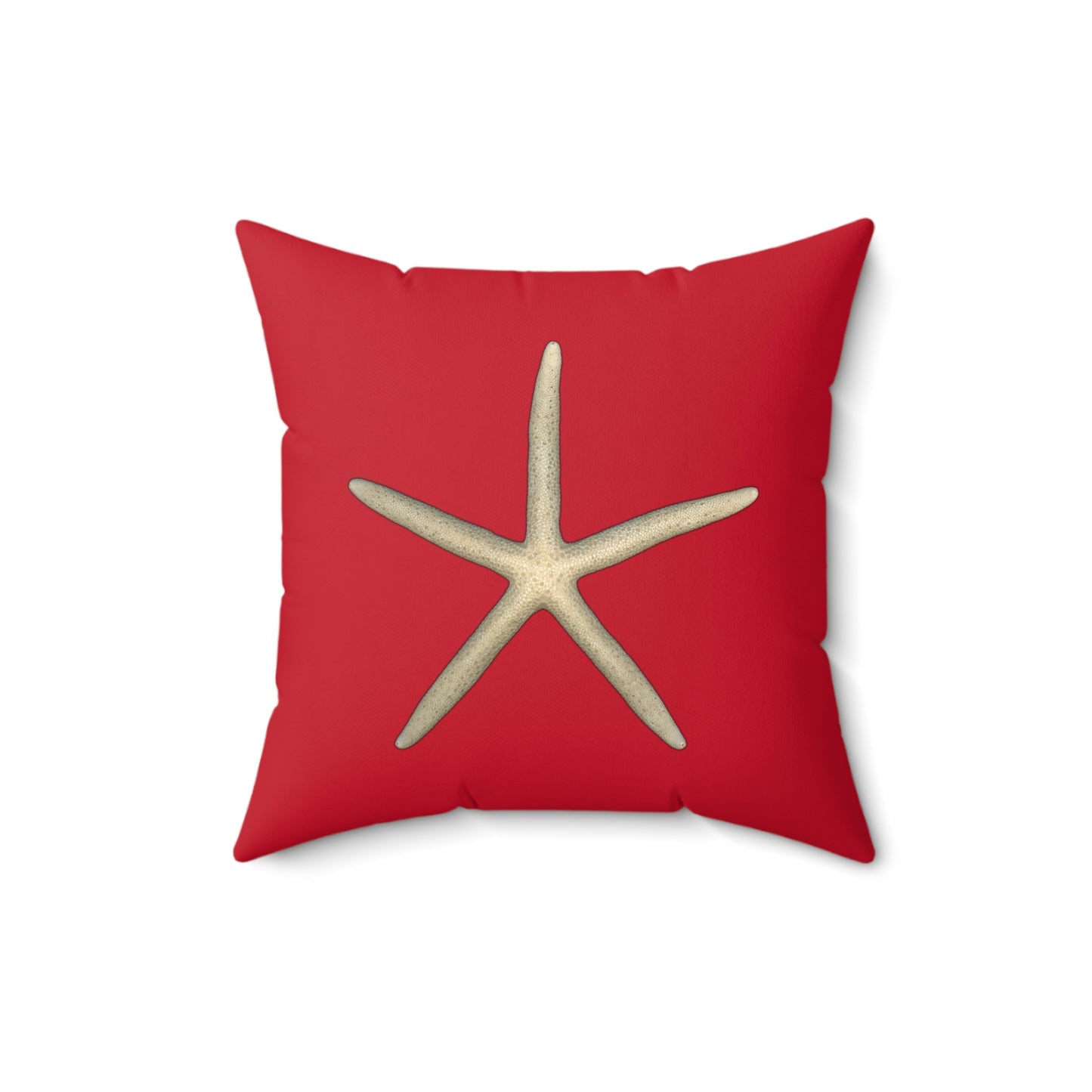 Finger Starfish Shell | Throw Pillow | Red