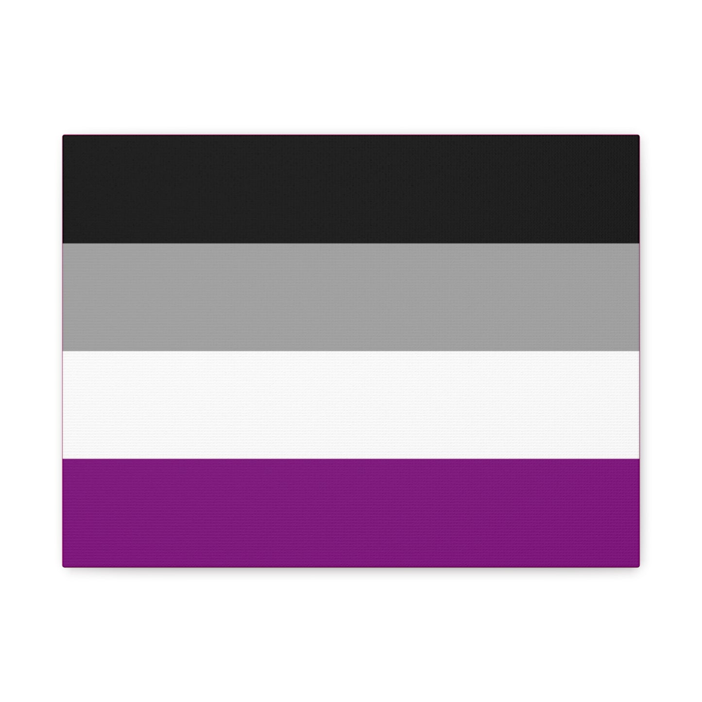Asexual Pride Flag | Canvas Print | Hot Pink Sides
