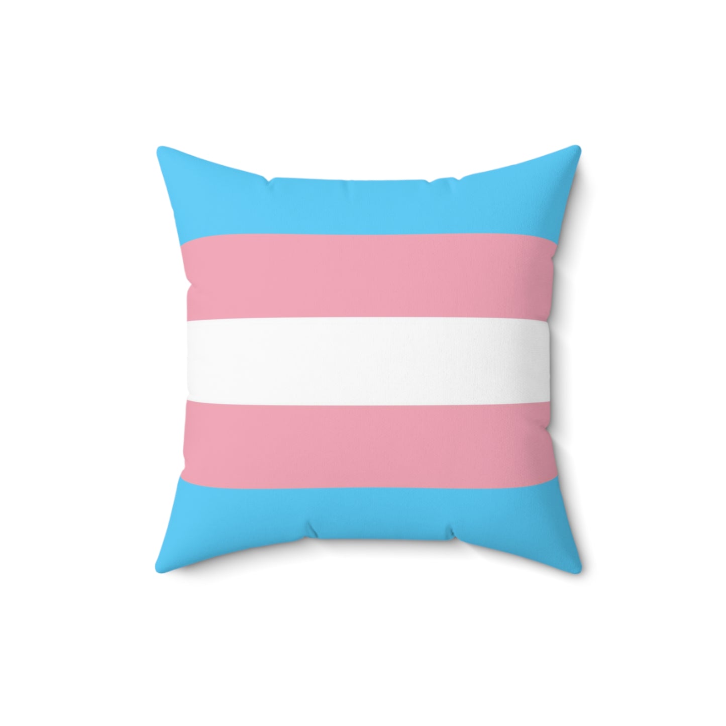 Throw Pillow | Transgender Pride Flag | Blue Pink White | 16x16