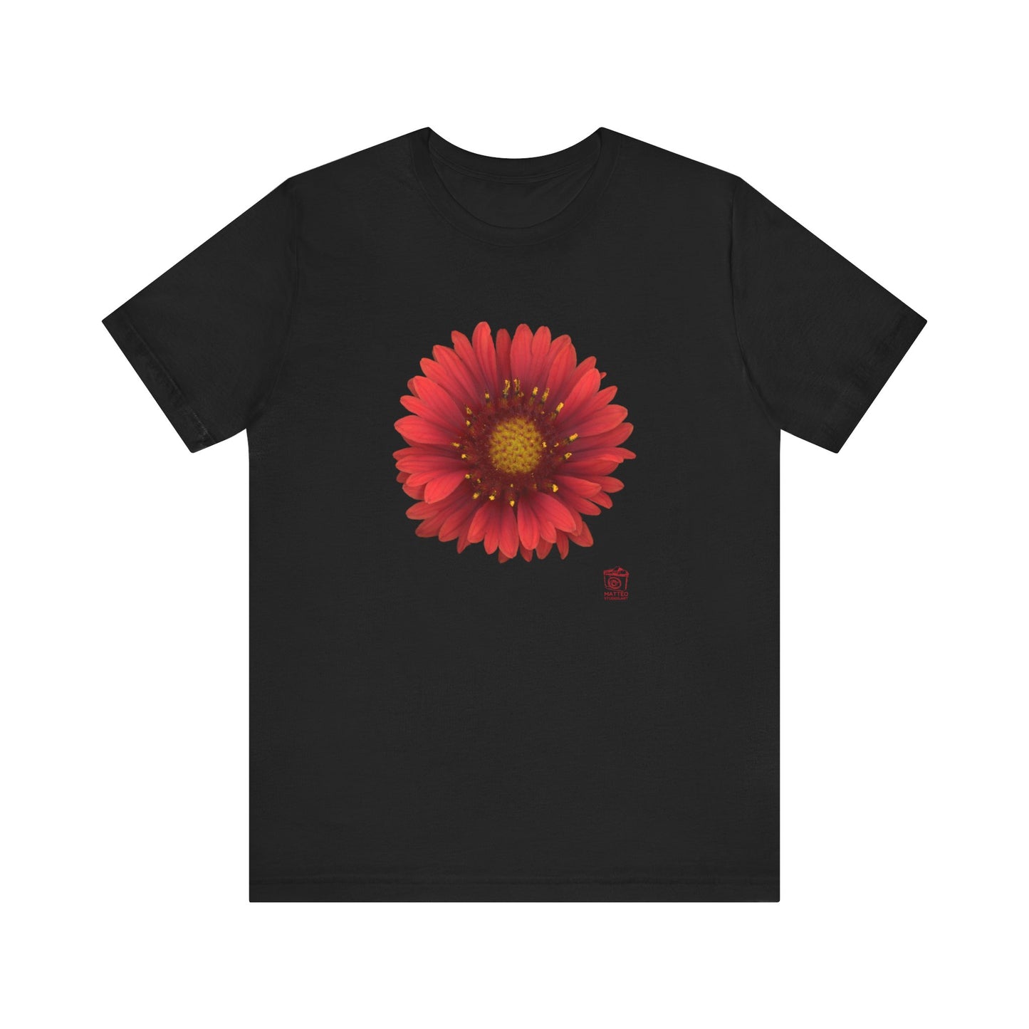 Blanket Flower Gaillardia Red | Unisex Ringspun Short Sleeve T-Shirt