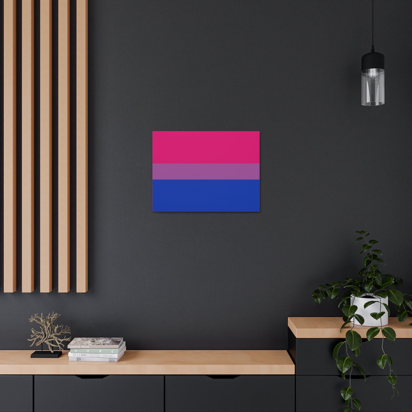 Bisexual Pride Flag | Canvas Print | Hot Pink Sides