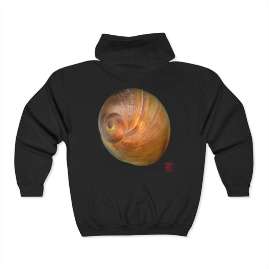 Moon Snail Shell Shark's Eye Apical | Unisex Heavy Blend™ Full Zip Hooded Sweatshirt
