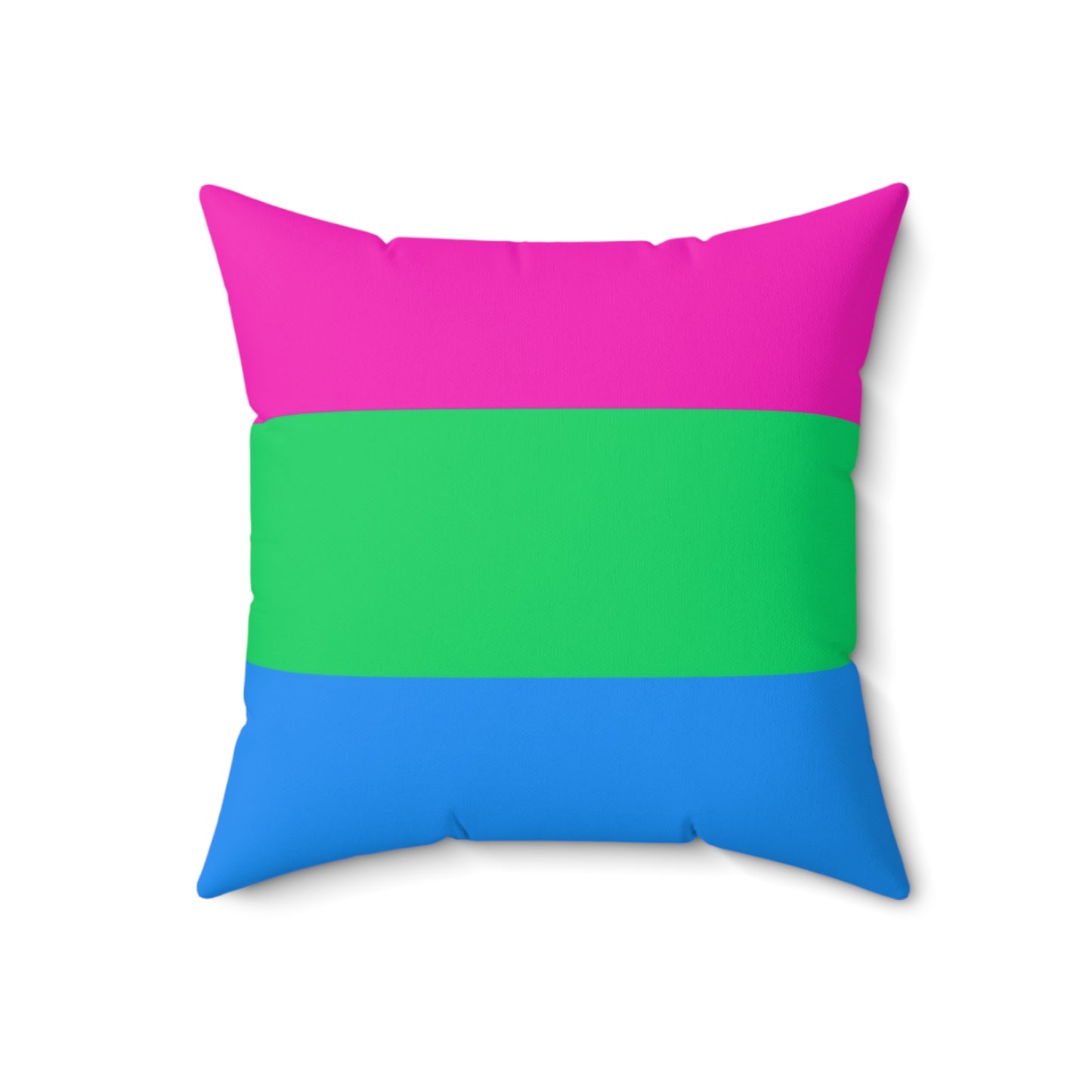 Polysexual Pride Flag | Throw Pillow | Pink Green Blue