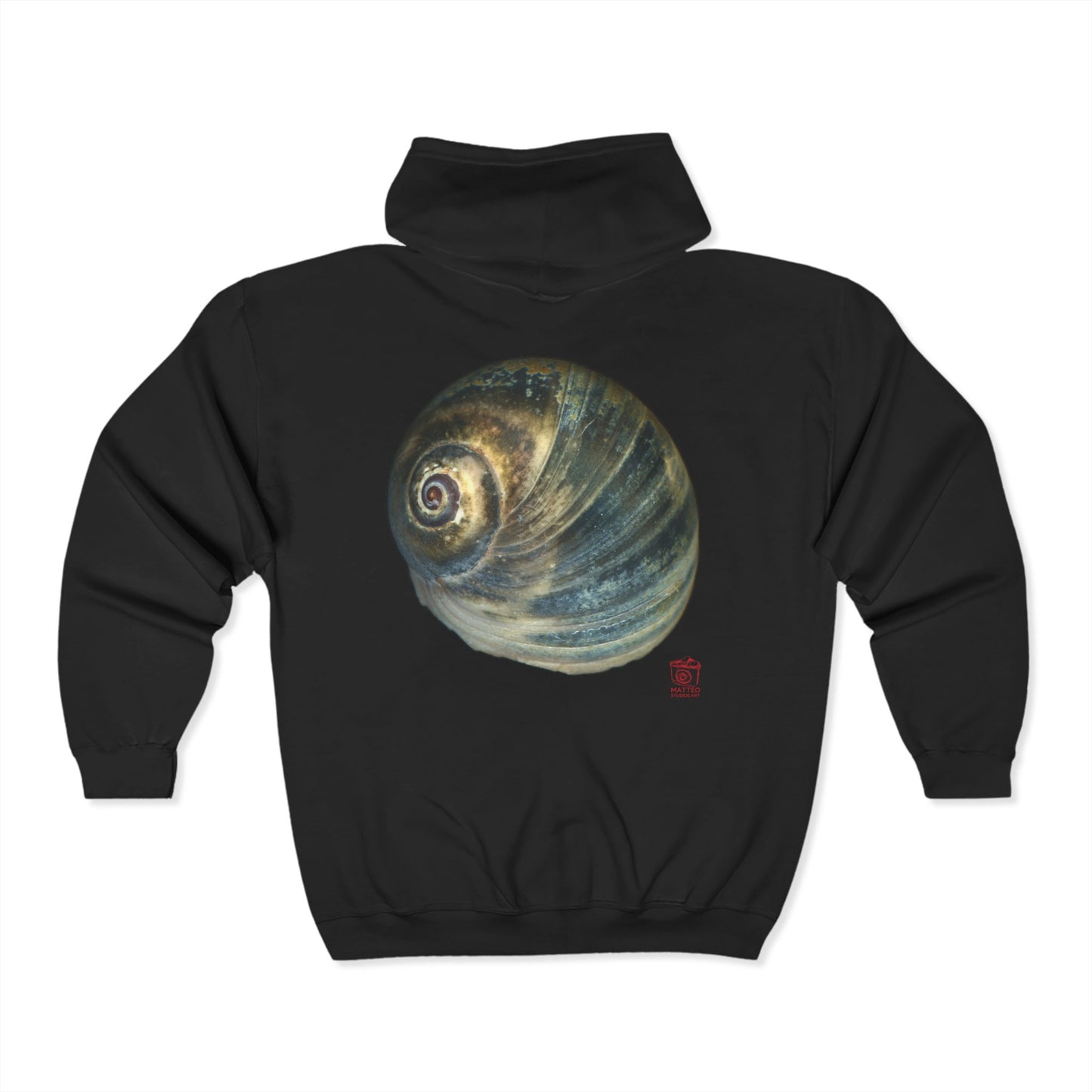 Moon Snail Shell Blue Apical | Unisex Heavy Blend™ Full Zip Hooded Sweatshirt