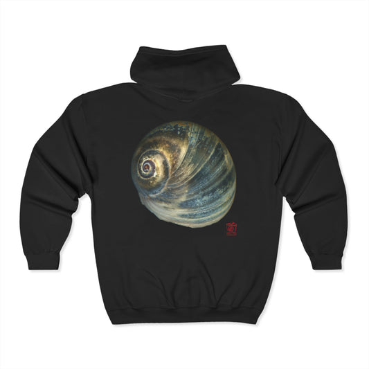 Moon Snail Shell Blue Apical | Unisex Heavy Blend™ Full Zip Hooded Sweatshirt